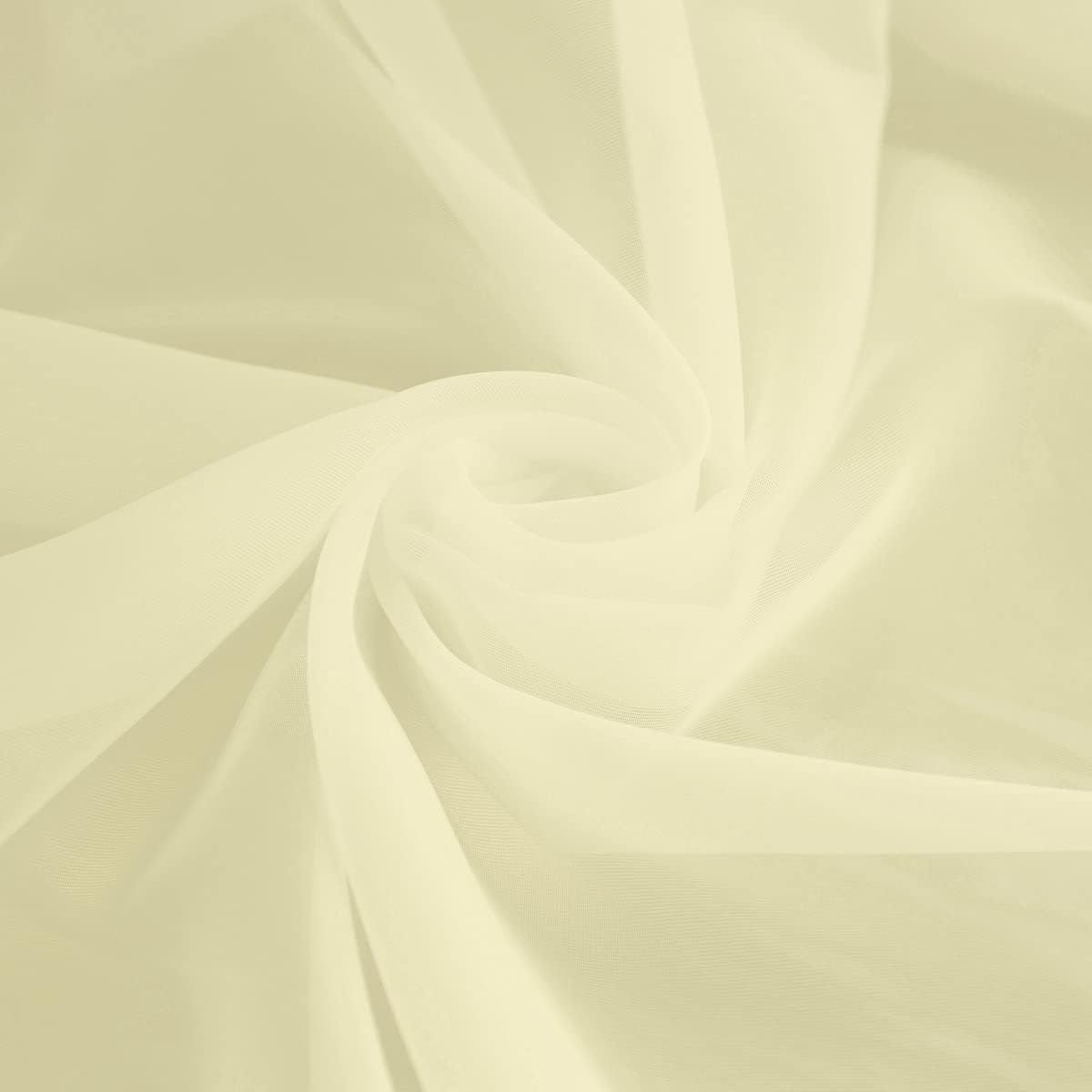 Window Light Yellow Sheer Curtains 90 Inches Long 2 Panels Sheer Curtain Basic Rod Pocket Panel for Bedroom Children Living Room Yard Kitchen (Light Yellow, 52" W x 90" L | 2 pcs)