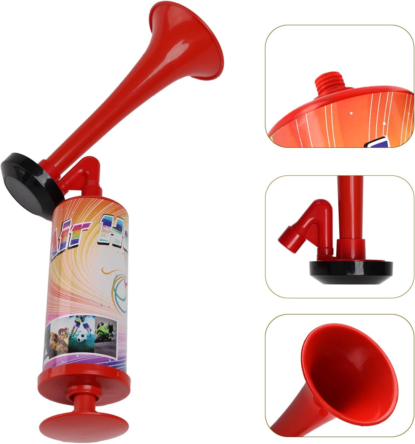 Boat Air Horn Air Horns for Safety for Wild Animals Portable Air Pump Horn Sports and Marine Signal Safety Horn Party Air Horn(ABS large handheld horn 2PCS)