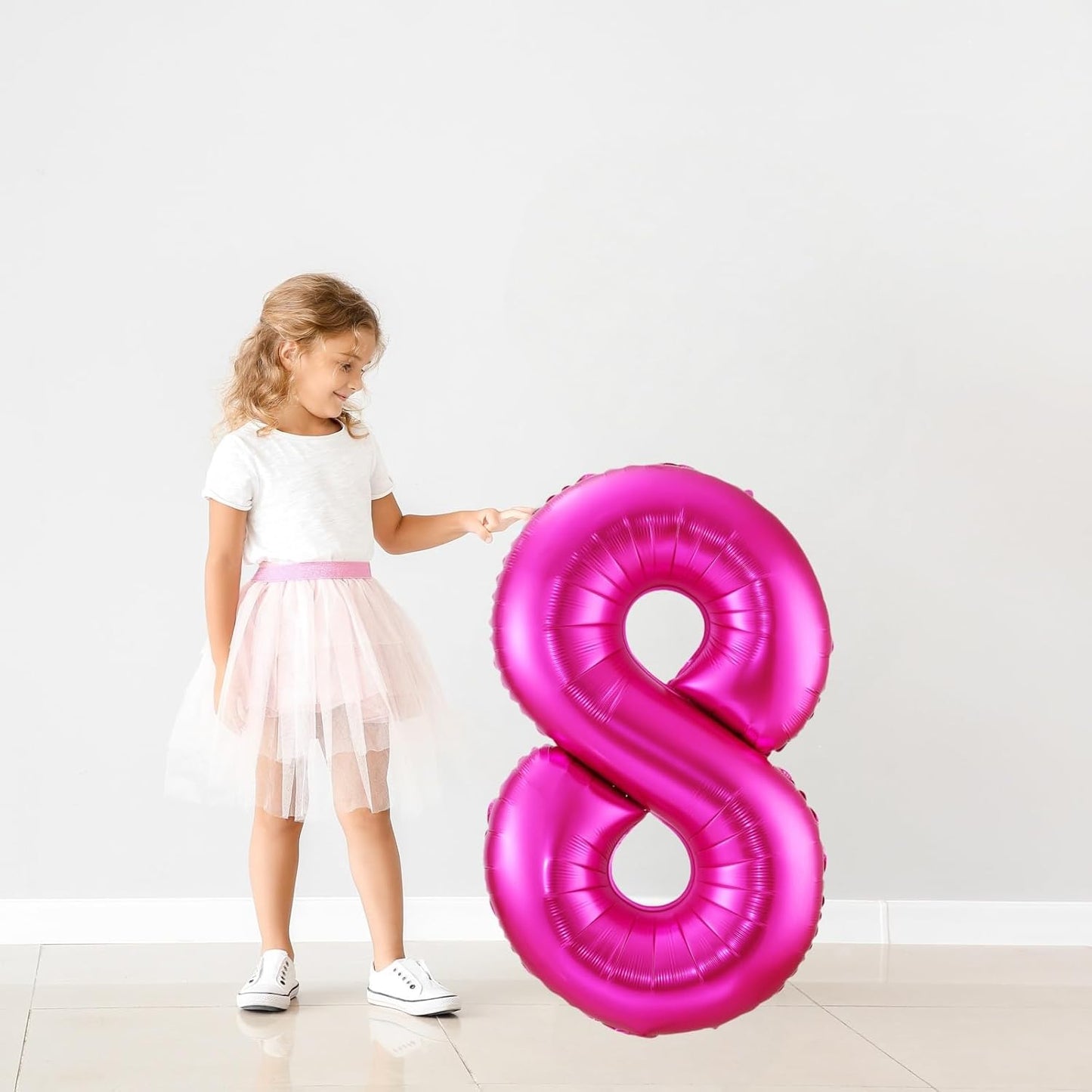 Hot Pink 5 Balloon,40 Inch Number 5 Balloon,5 Birthday Balloon Decorations, Foil Mylar Helium 5 Balloon Number for Birthday Party Decorations