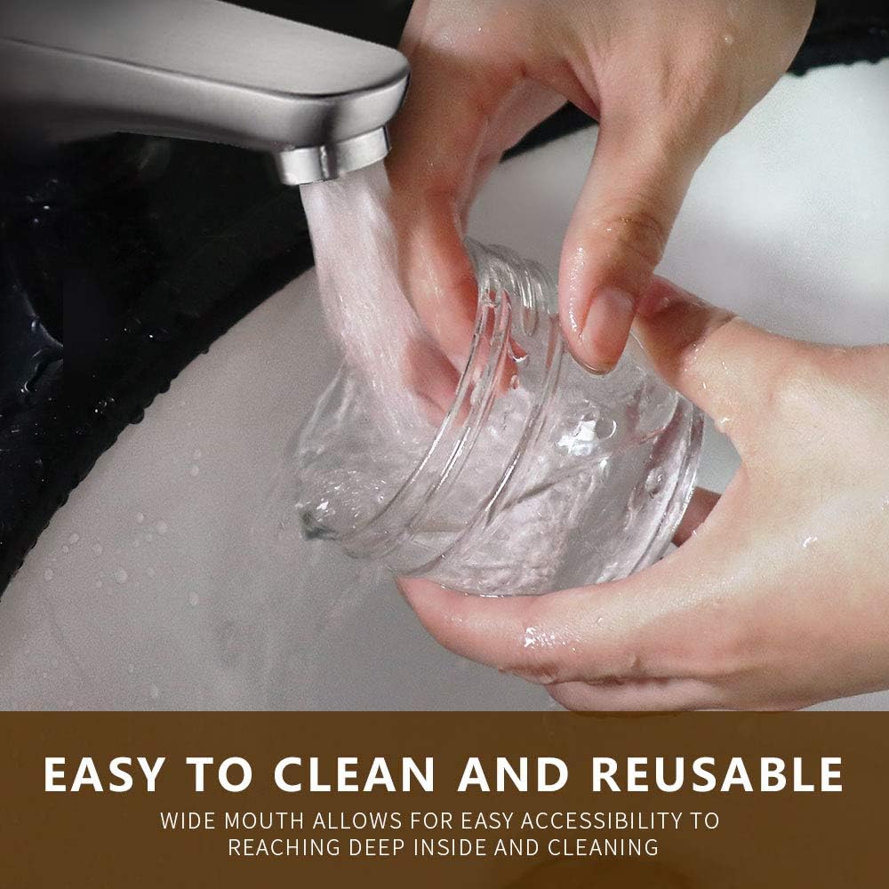 Betrome 4 oz Clear Glass Mason Jars with Silver Metal Lids, 40 Pack 113ml Round Canning & Jelly Jars Small Spice Jars for Herb,Jelly,Jams, for Kitchen Storage