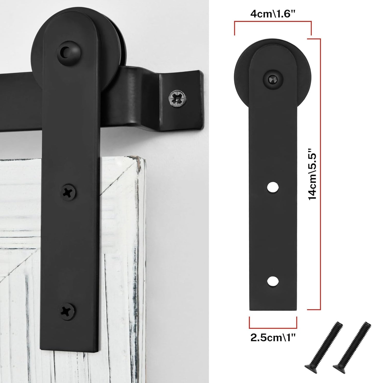 COGOOD Farmhouse Bathroom Mirror - 41" x 30" Rustic Barn Door Mirror for Living Room, Entryway, Bedroom, Vanity Wall Decor (White)