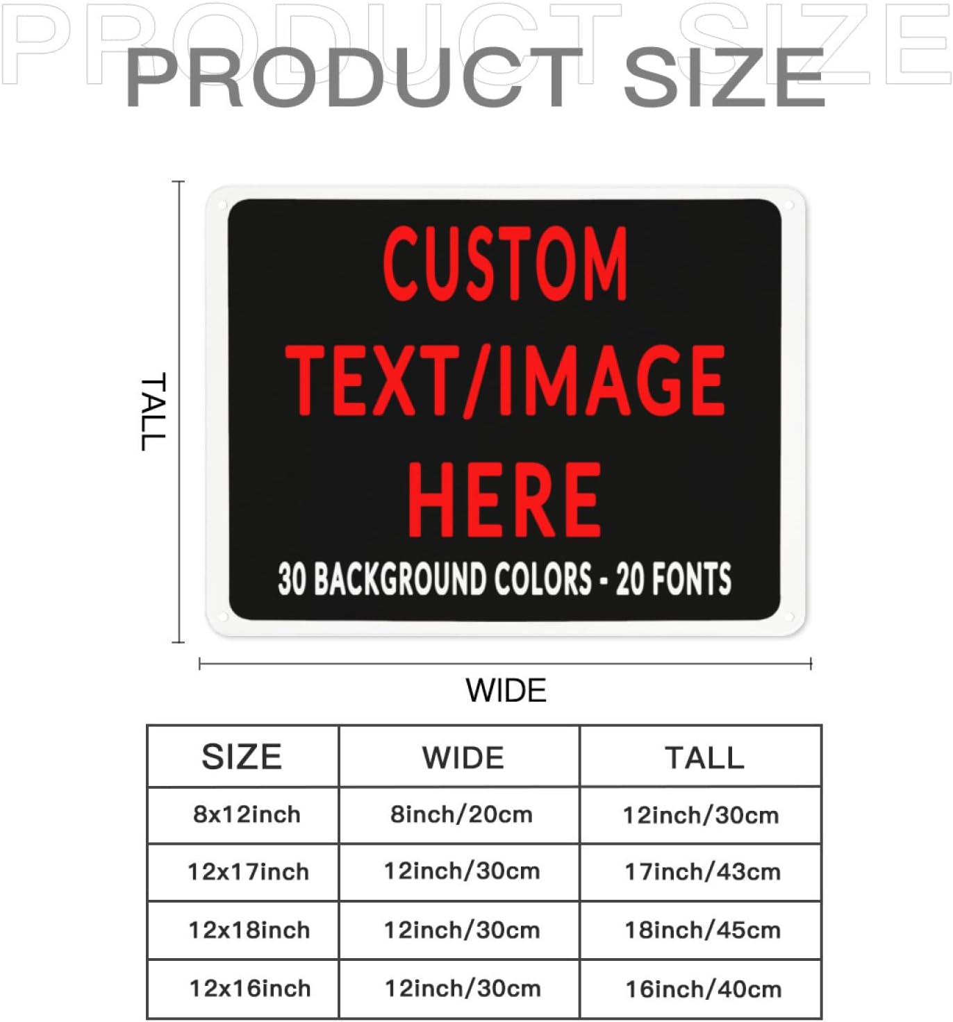 Custom Sign Personalized Custom Metal Sign, Customize For Office, Business, Workplace, Office, Home, Delivery Signs 12x16