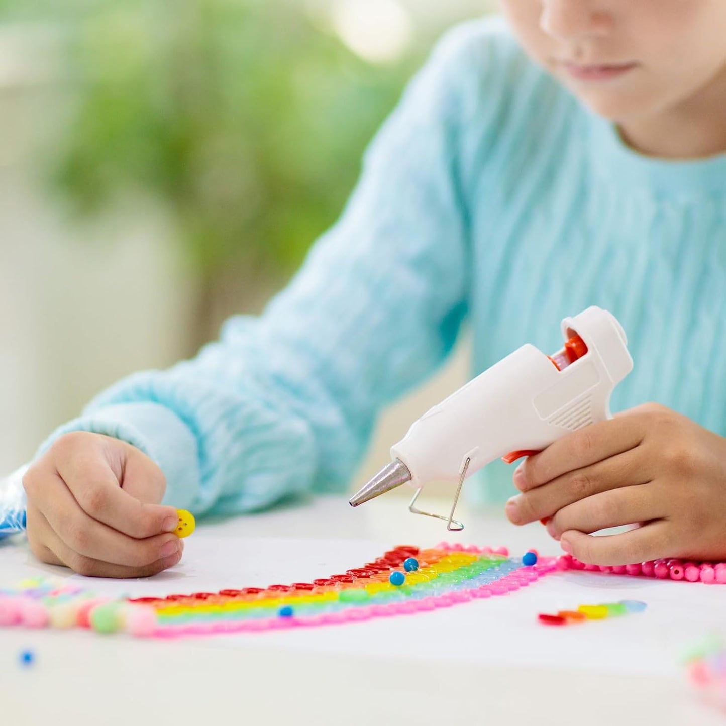 HARFINGTON 10pcs Hot Glue Sticks 0.28" Dia x 5.91" Long EVA Mini Hot Melt Adhesive Glue Stick for Hot Melt Gun Wood Plastic Glass Flowers Fabrics Foam, Clear