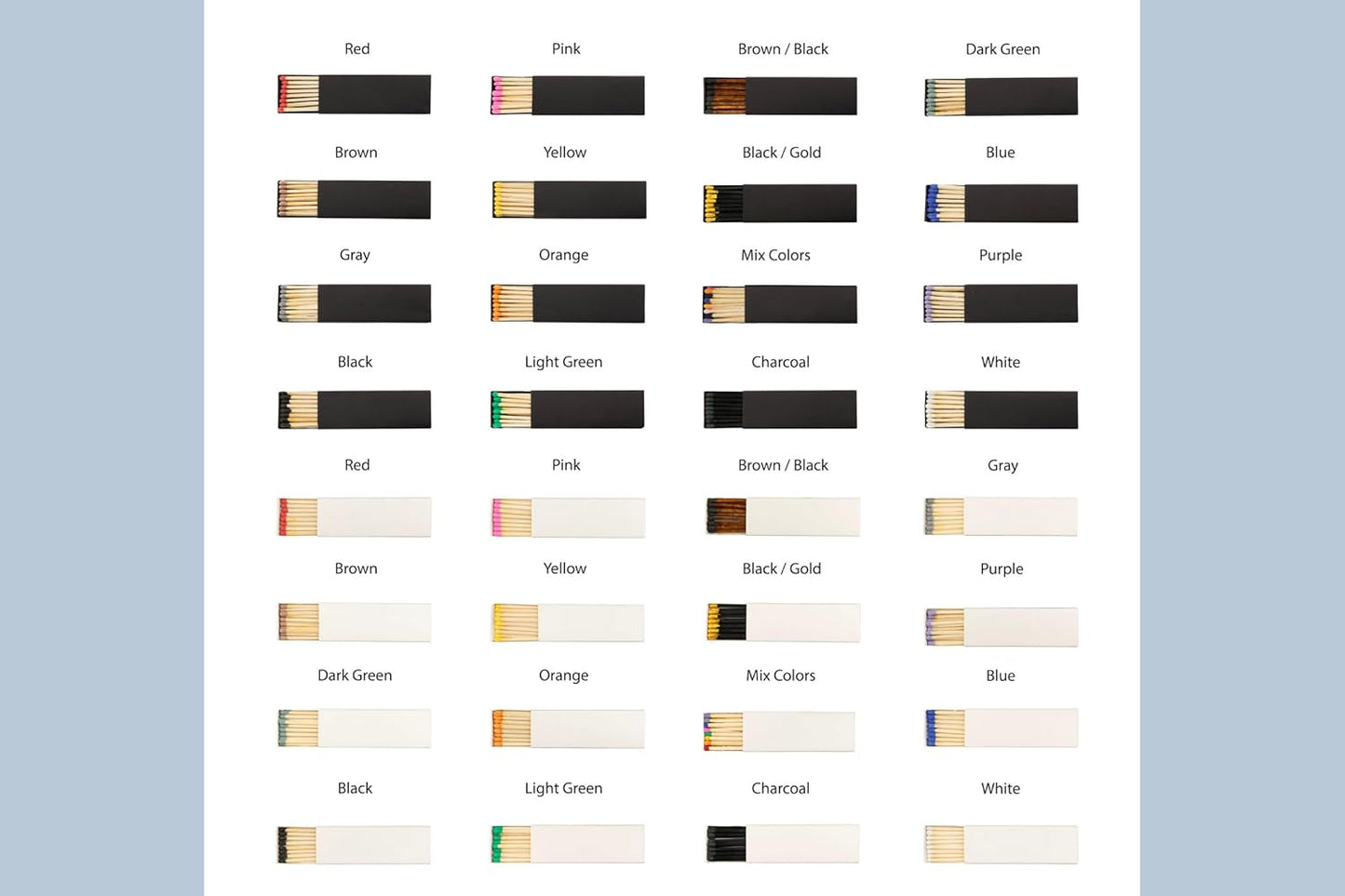 Customizable Funeral Matchboxes – Set of 10 – Memorial Design – Colorful Matchsticks – Perfect for Funeral Services & Remembrance (2" Matchsticks, Remembrance #1)