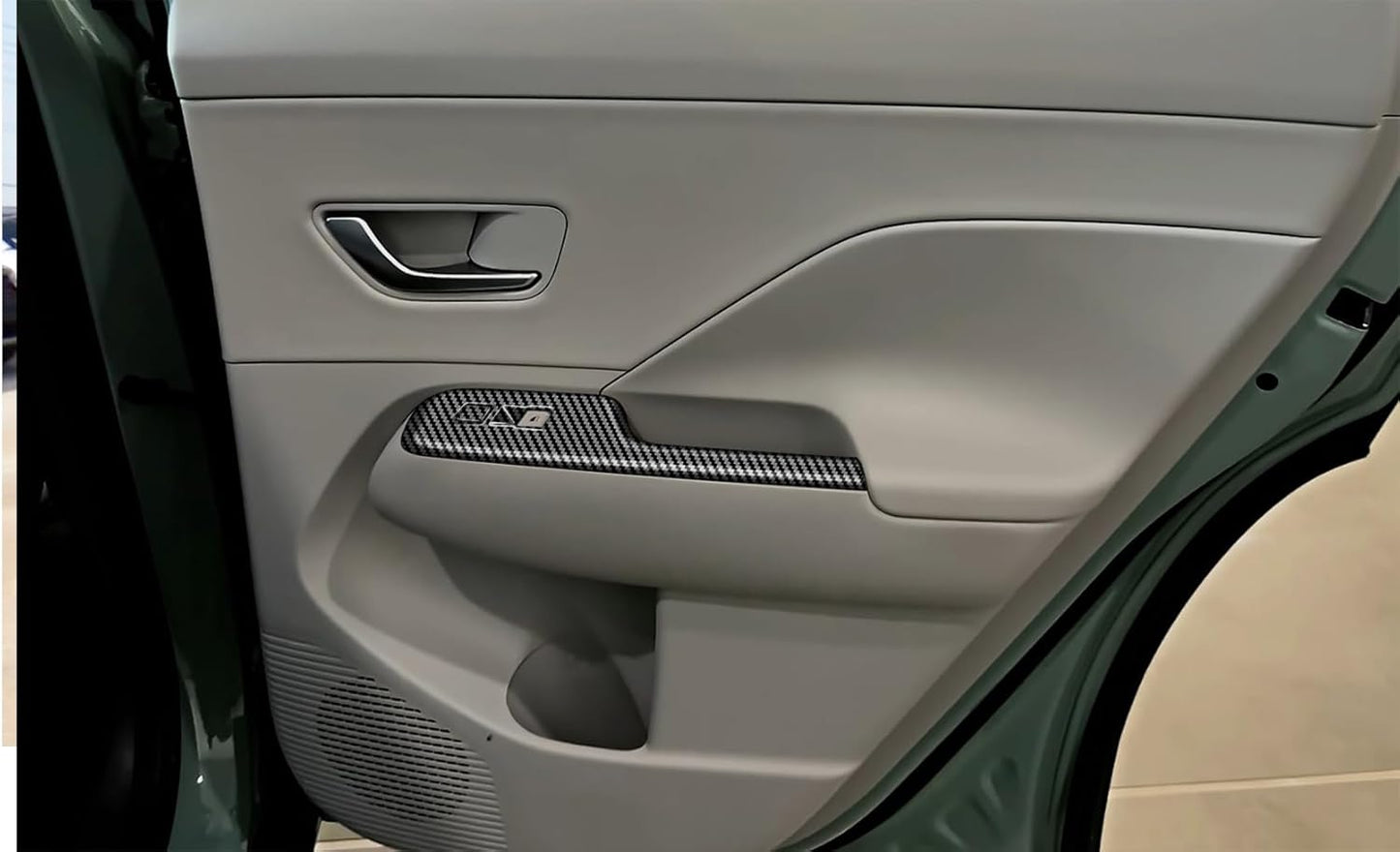 4pcs Carbon Fiber Style Front Rear Doors Window Glass Lift Switch Panel Cover Decorative Sticker Protection Car Interior Accessories for 2024-2025 Hyundai KONA KT21