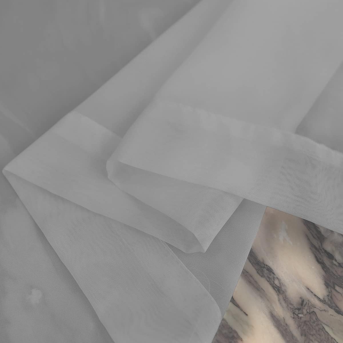 Window Grey Sheer Curtains 48 Inches Width 160 Inches Long 2 Panels Sheer Curtains Clear Curtains Basic Rod Pocket Panel for Home Living Room Bedroom Kids Room Yard Patio Parlor Sliding