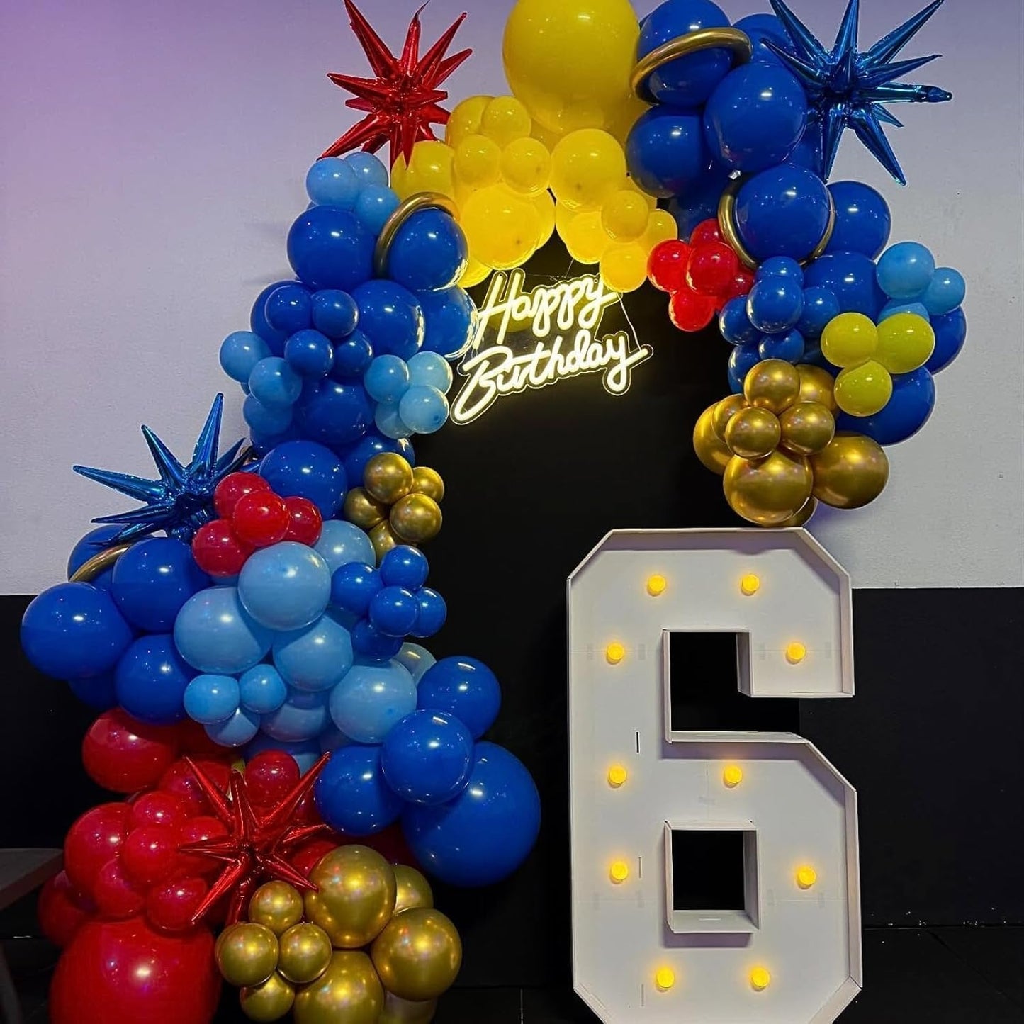 Red Blue Yellow Balloons,Carnival Birthday Party Balloons with Foil Star Balloon, for Boy Girls Birthday Baby Shower Carnival Theme Party Supplies