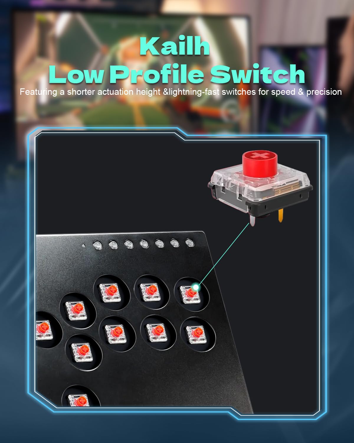 Borcham Haute42 M16 All-Button Arcade Stick, Leverless Arcade Controller with DIY RGB & Turbo Functions, Compatible with PC/Ps3/Ps4/Switch/Steam Deck, Supports Hot Swap & SOCD