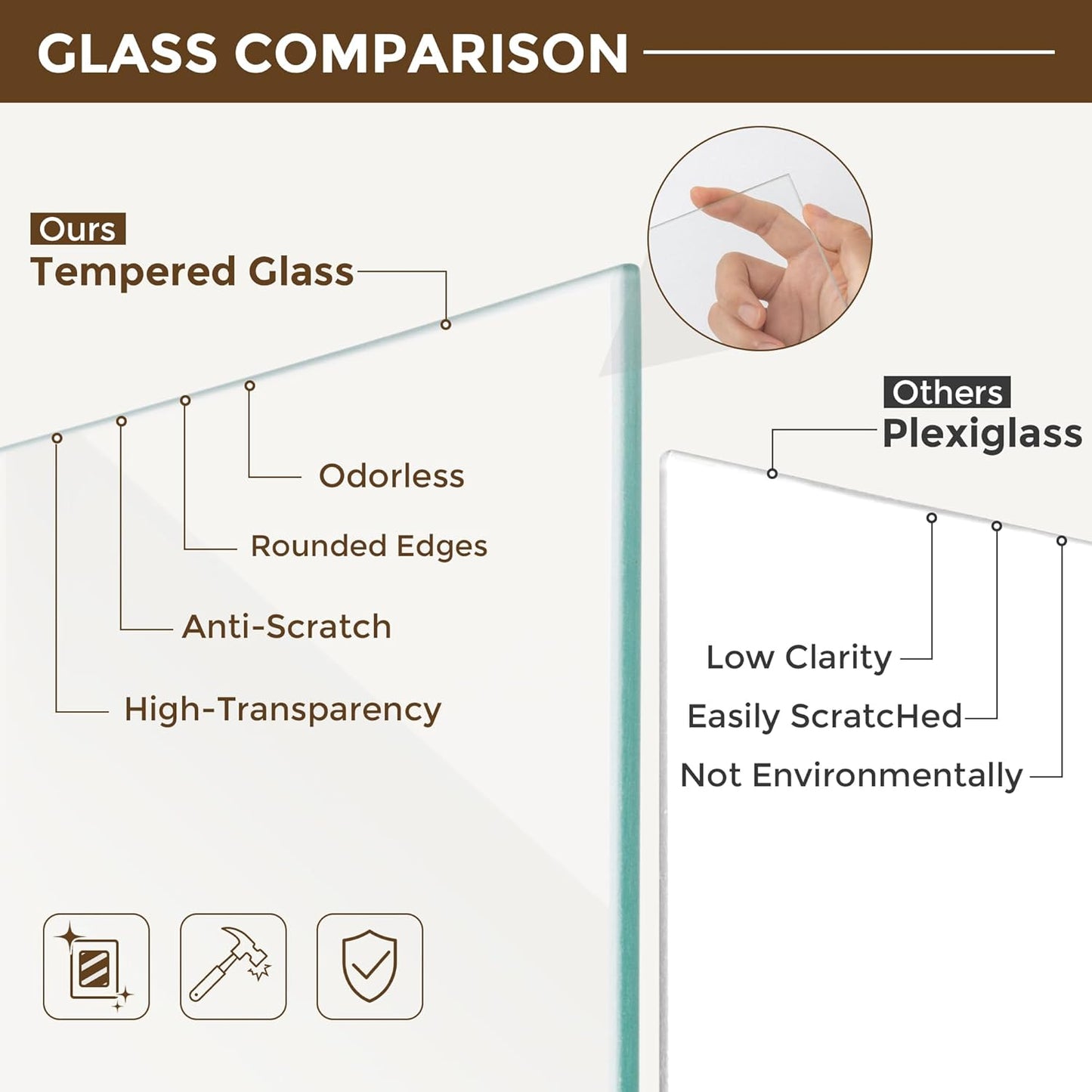 8.5x11 Picture Frame USA-Sourced Natural Walnut Wood Solid Original Wood Photo Frame Handcrafted Rounded Corner with Mat to 6x8 Picture Display with Real Glass Famil Photo, Certificate