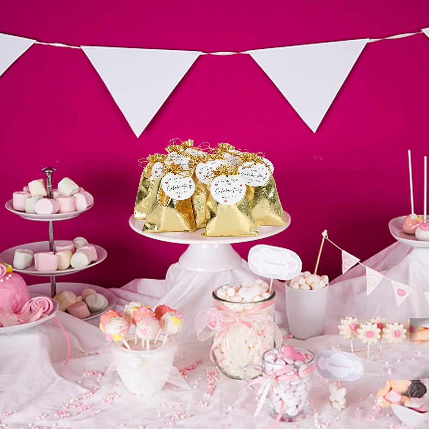 Pack of 100 4"x 6" Heavy Duty Gold Drawstring Organza Jewelry Pouches Wedding Party Christmas Favor Gift Candy Chocolate Bags