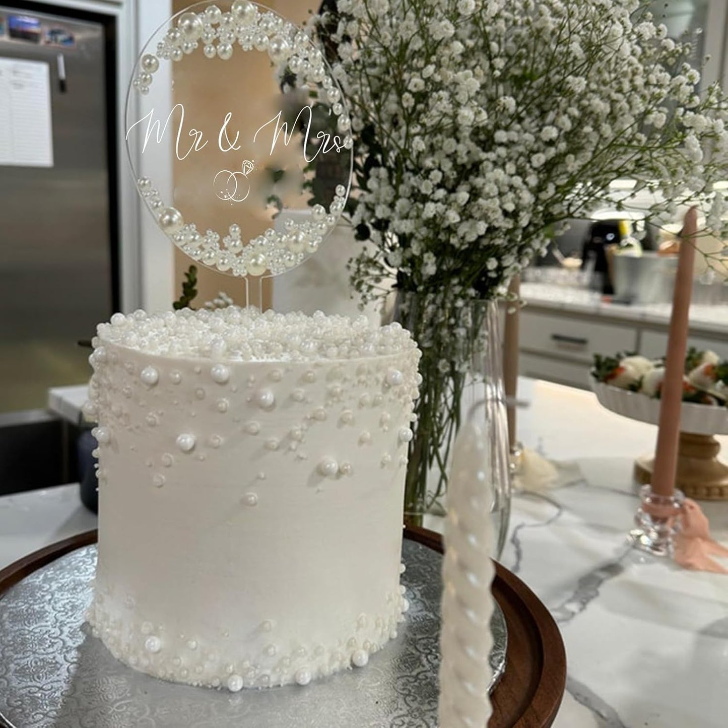 Mr and Mrs Cake Topper, Bride and Groom Sign Wedding, Engagement Cake Toppers Decorations