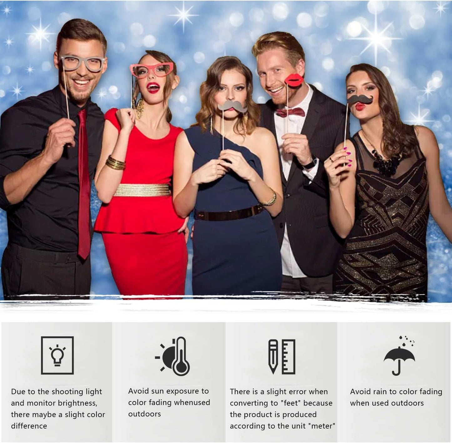 YongFoto Silver Blue Glitter Backdrop 15x10ft Silver Light Spots Blue Sequin Bokeh Photography Background Birthday Bridal Shower Wedding Photography Background Party Banner Portraits Photoshoot Props