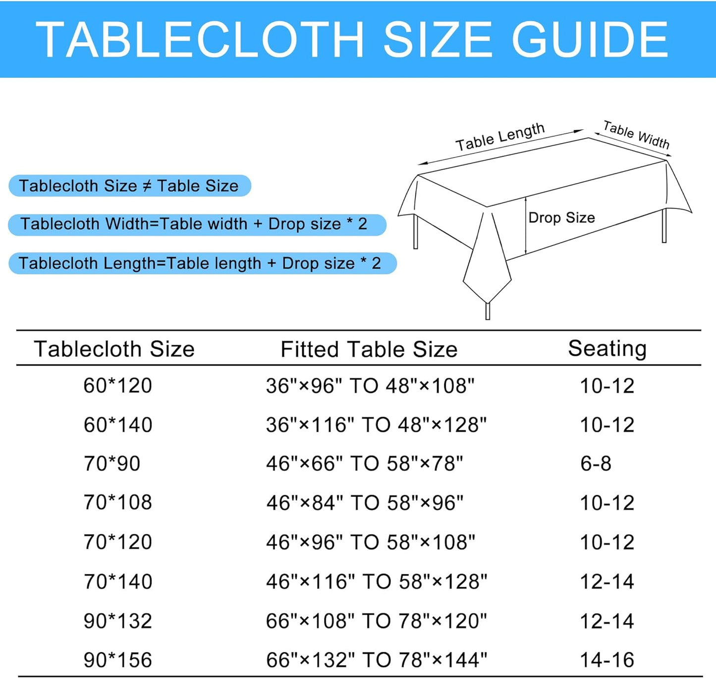 Hiasan 2 Pack Faux Linen Rectangle Tablecloth - Wrinkle and Stain Resistant Washable Table Cloth for Kitchen Dining Room Holiday Table Cover for Party Dinner, White, 70 x 140 Inch