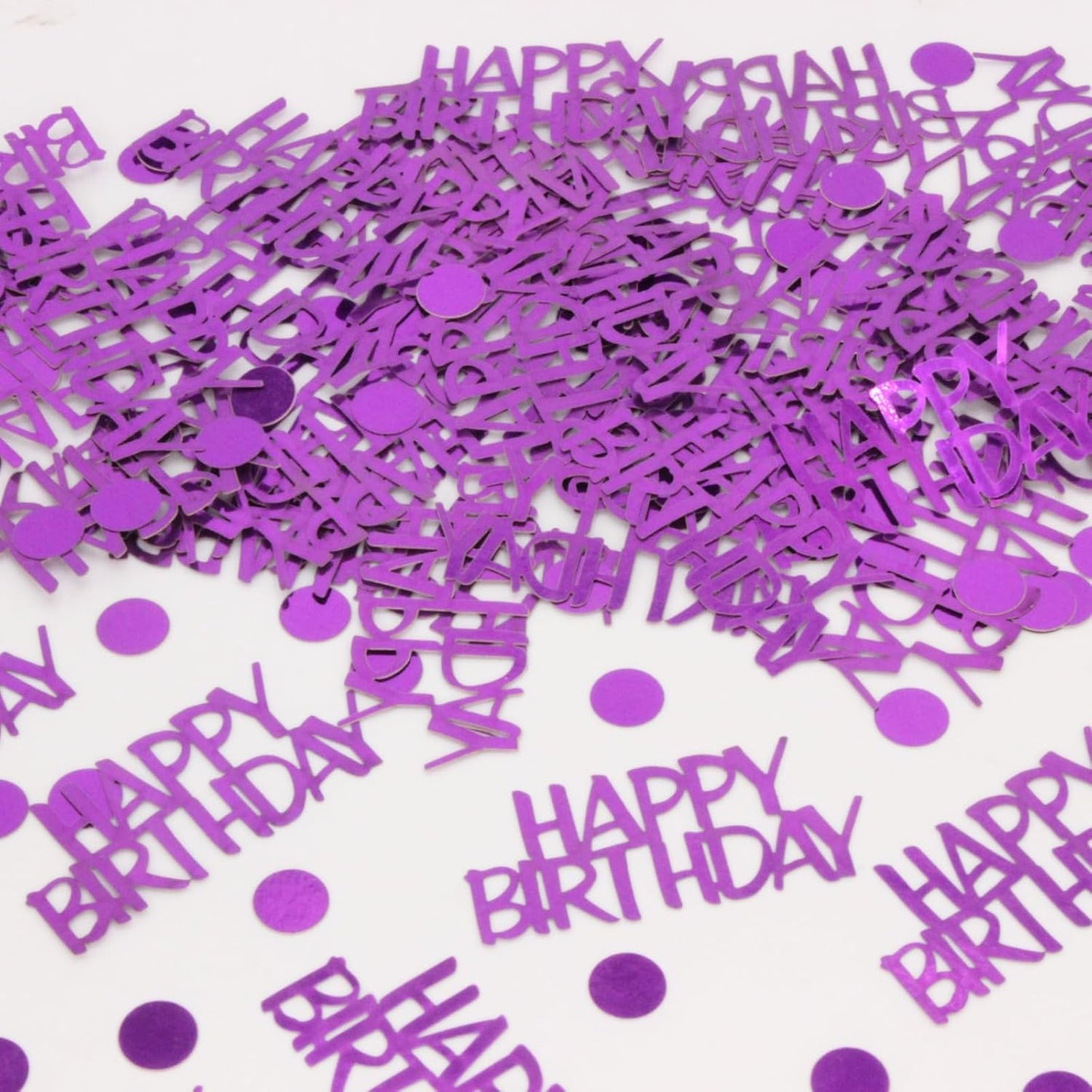Birthday Confetti - Purple Happy Birthday Decorations, 270 Pcs