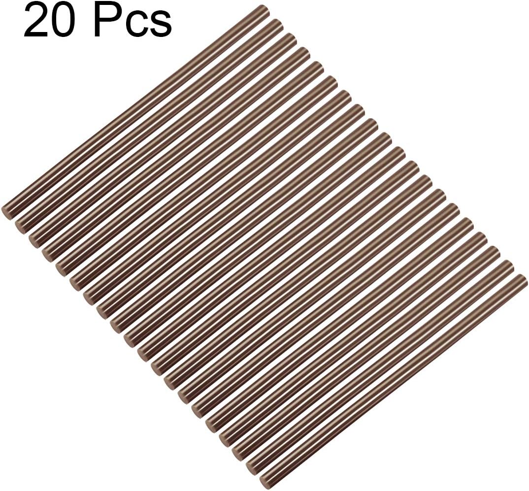 uxcell 20pcs Hot Glue Sticks for Glue Gun 7/16-inch x 10-inch Mini Hot Melt Adhesive Glue Stick Brown