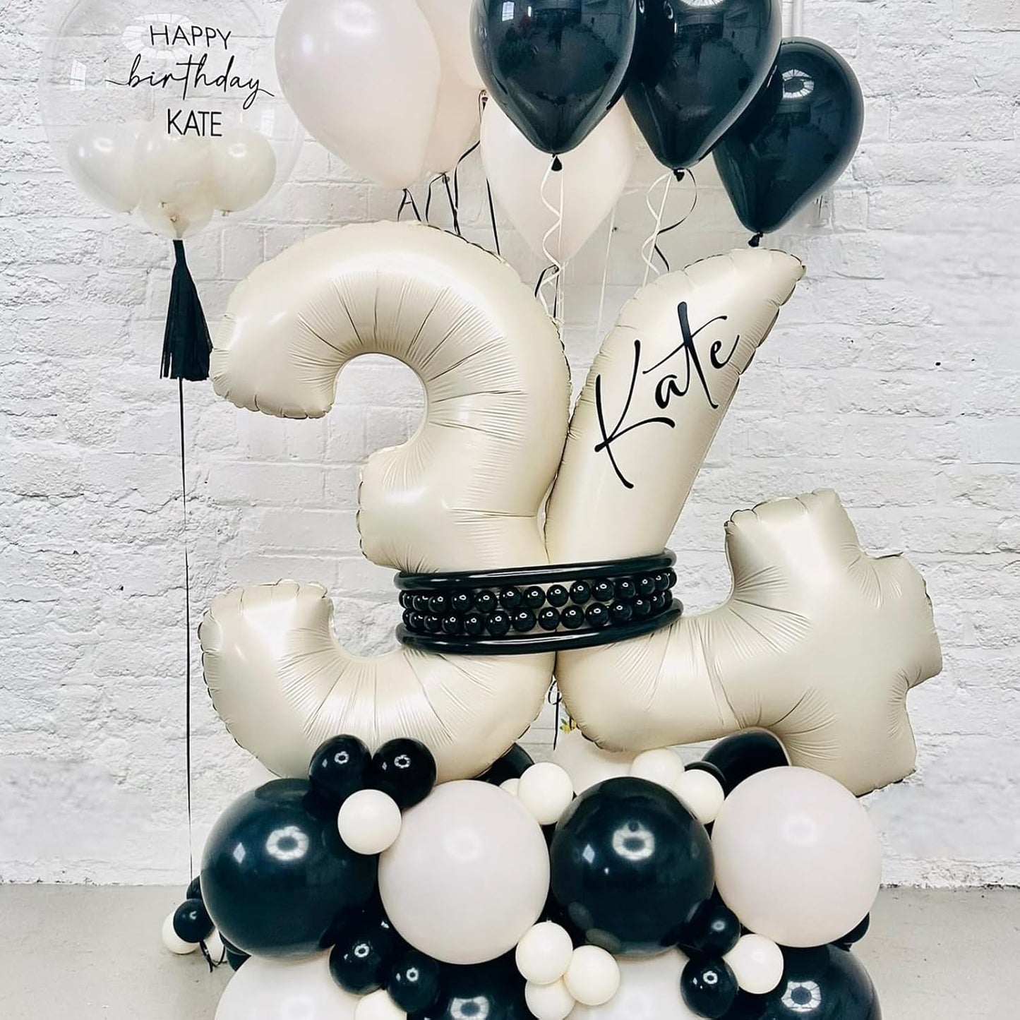 40 Inch Cream Number 30 Balloon, Beige Large Self Inflating Foil 3 & 0 Balloons for Women Men 30th Birthday Decorations 30 Helium Balloon Numbers for 30 Year Old Anniversary Baby Shower Party Supplies