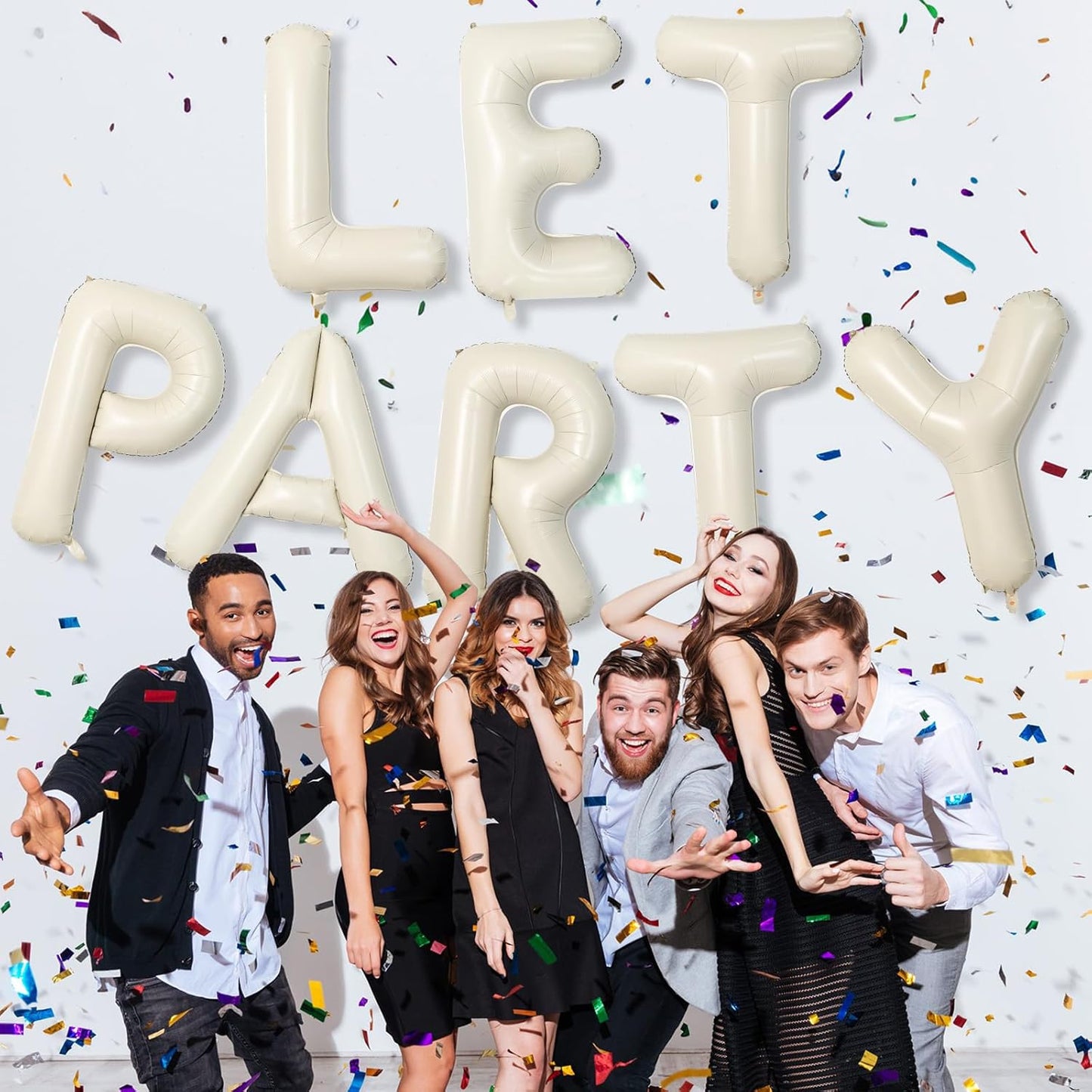 Cream A Letter Balloons, 40 Inch Alphabet Foil Name Beige, Large Self Inflating Letters A, White Sand Mylar Helium Custom for Girls Birthday Party Baby Shower Decoration