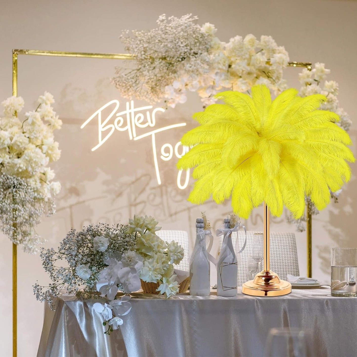 80 Pcs Large Natural Ostrich Feathers Plumes 14-16 Inch Bulk for DIY Crafts Wedding Party Centerpiece Vase