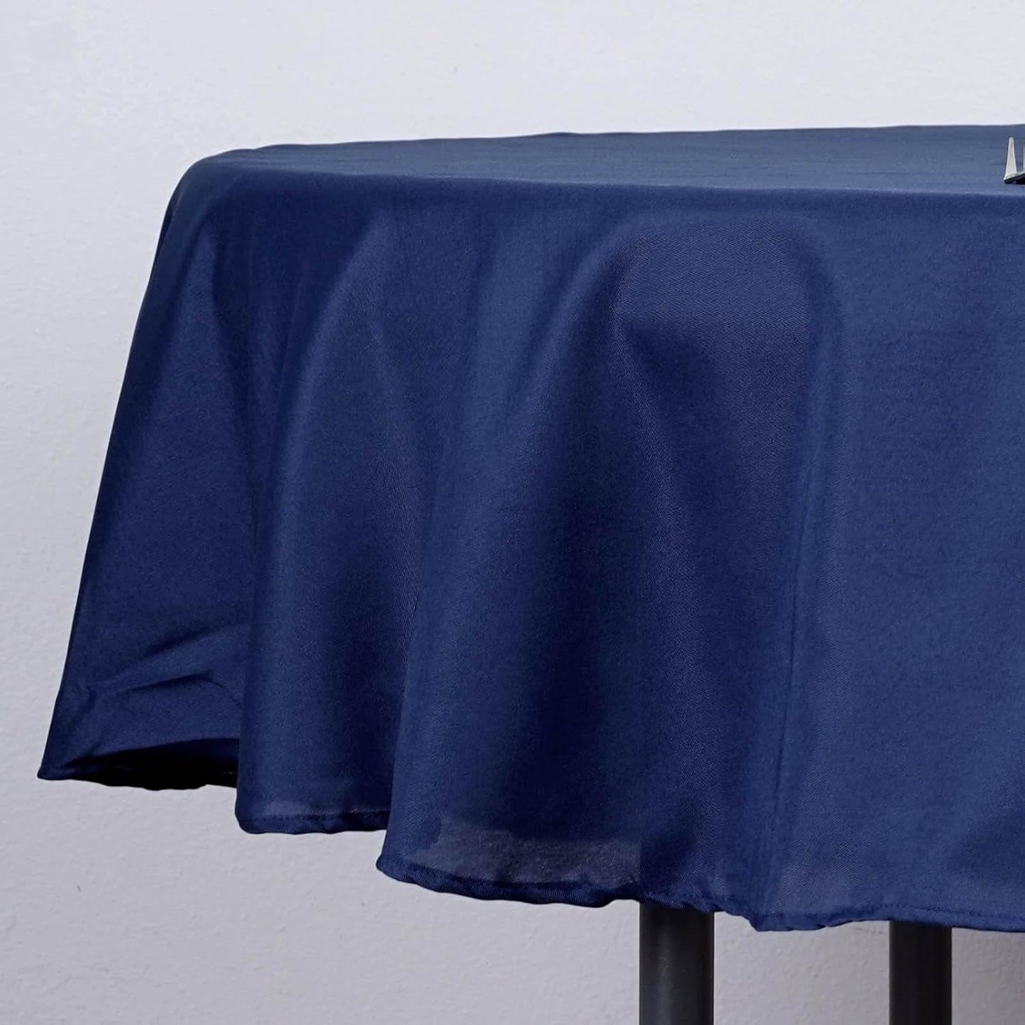 Efavormart Round Tablecloth, 70 Inch Stain & Wrinkle Resistant Washable Table Cloth, Decorative Polyester Fabric Table Cover for Banquet, Wedding, Dining- Navy Blue