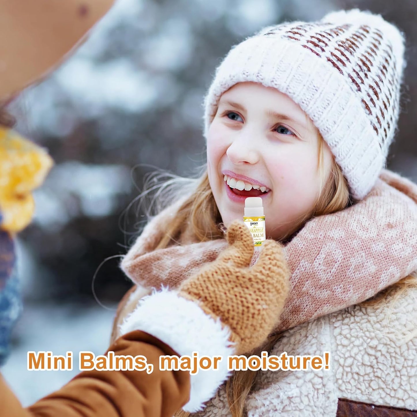 DMSKY 40 Pack Mini Lip Balm, Natural Lip Balm Bulk with Vitamin E and Coconut Oil, Moisturizing Lip Balms for Dry Cracked lips - 10 Flavors