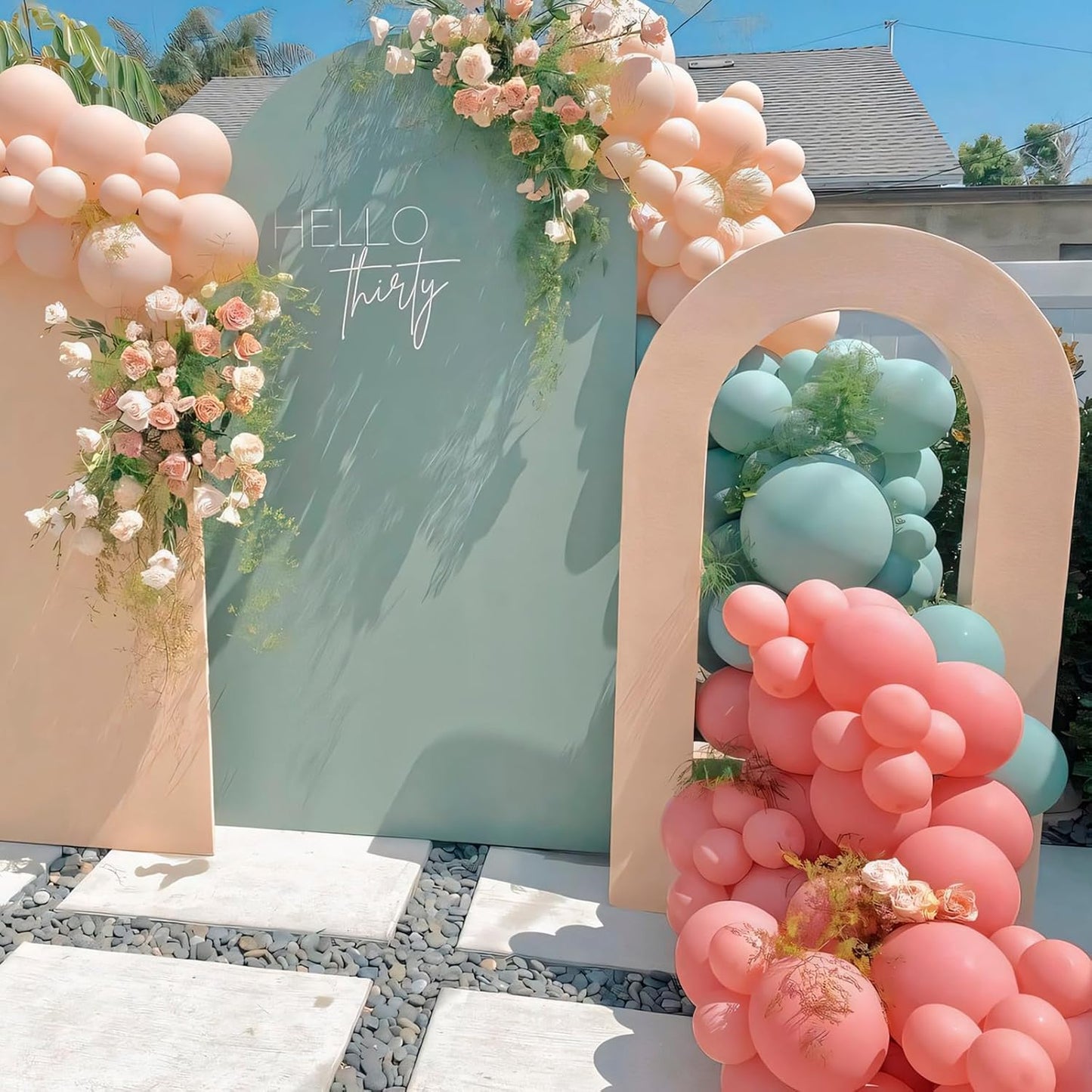 110pcs Retro Pink Balloons 12 Inch Pink Latex Balloon Arch Kit for Birthday Baby Shower Anniversary Graduation Wedding Party Decorations