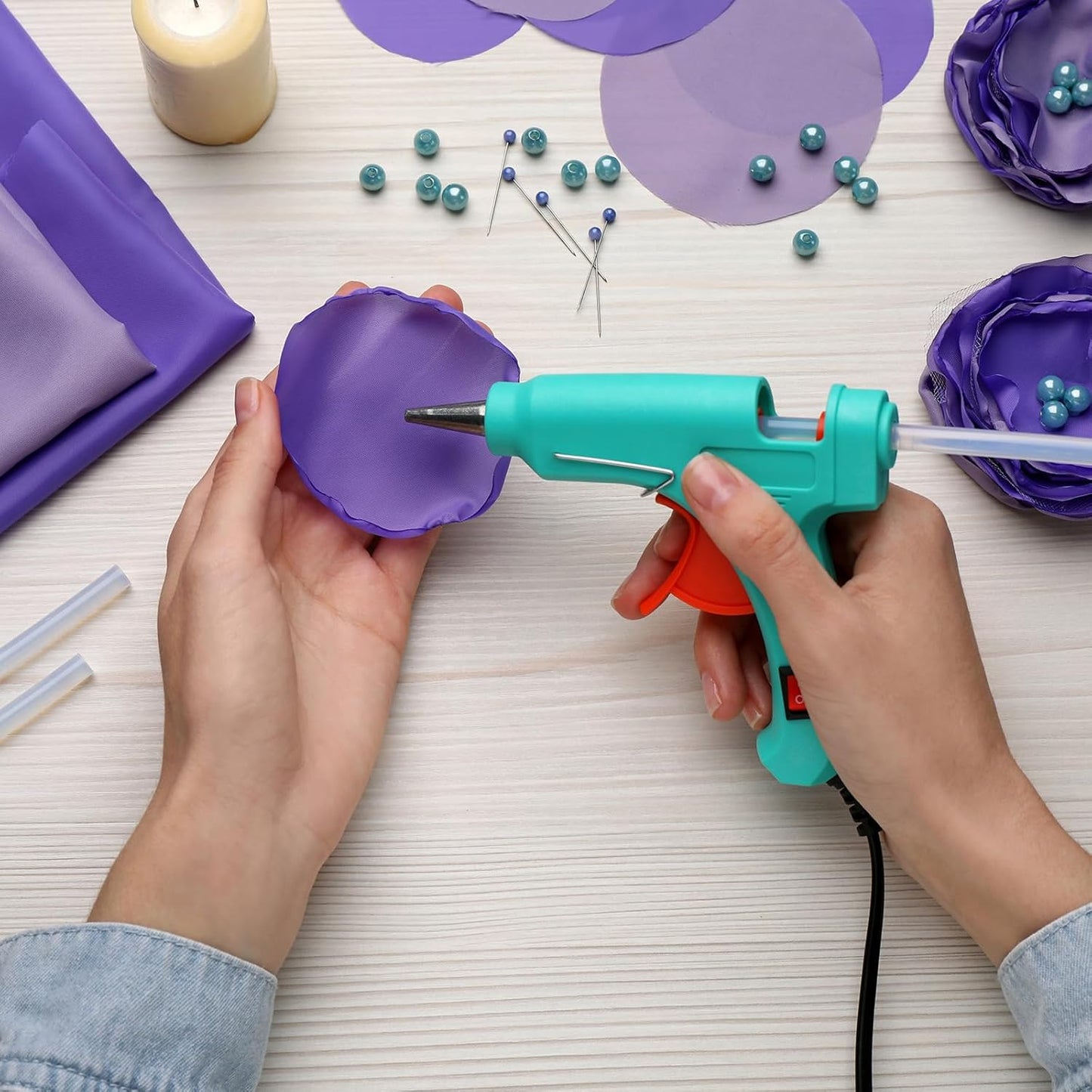 uxcell 20pcs Hot Glue Sticks for Glue Gun 7mm/0.27-inch x 4-inch Mini Hot Melt Adhesive Glue Stick Brown