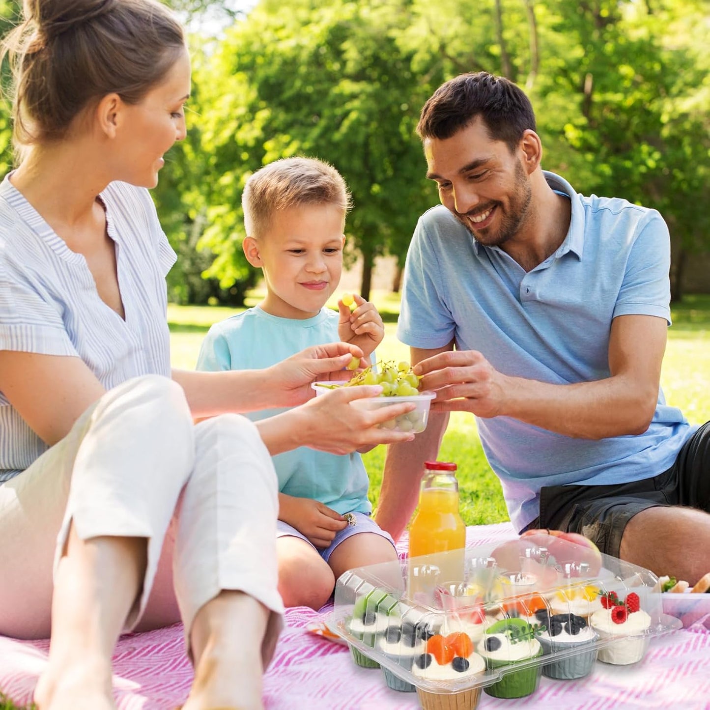 80 Pack Plastic Cupcake Containers 12-Compartment Clear Cupcake Boxes Disposable Cupcake Tray Holders 12 Cavity Cupcake Carriers with Deep Dome For Cupcake Muffin Packaging