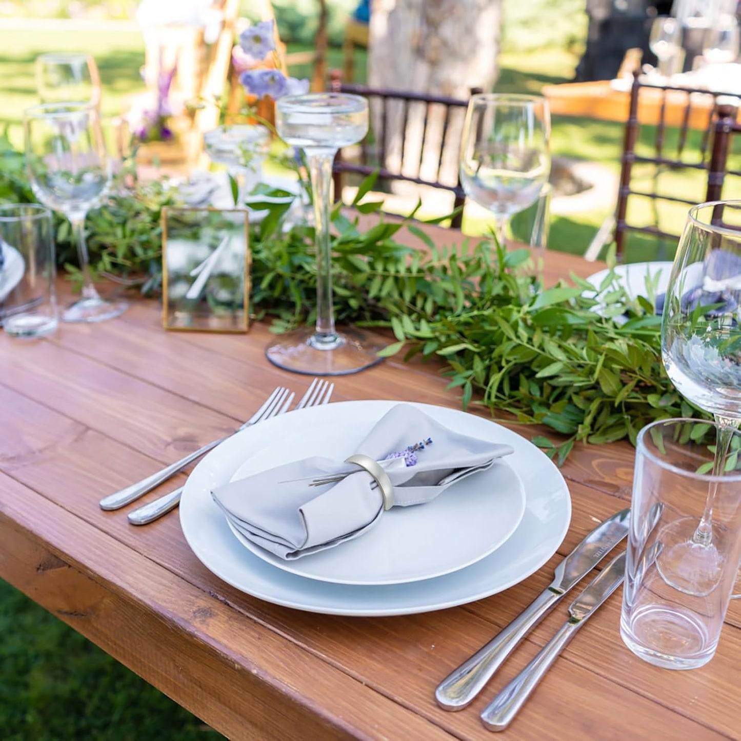 KPOSIYA Napkin Rings Set of 12, Metal Silver Napkin Rings Bulk for Table Settings, D-Shape Napkin Holders Rings for Dinner Table Decor, Easter, Fall,Thanksgiving, Christmas, Party,(Silver 12 pcs)