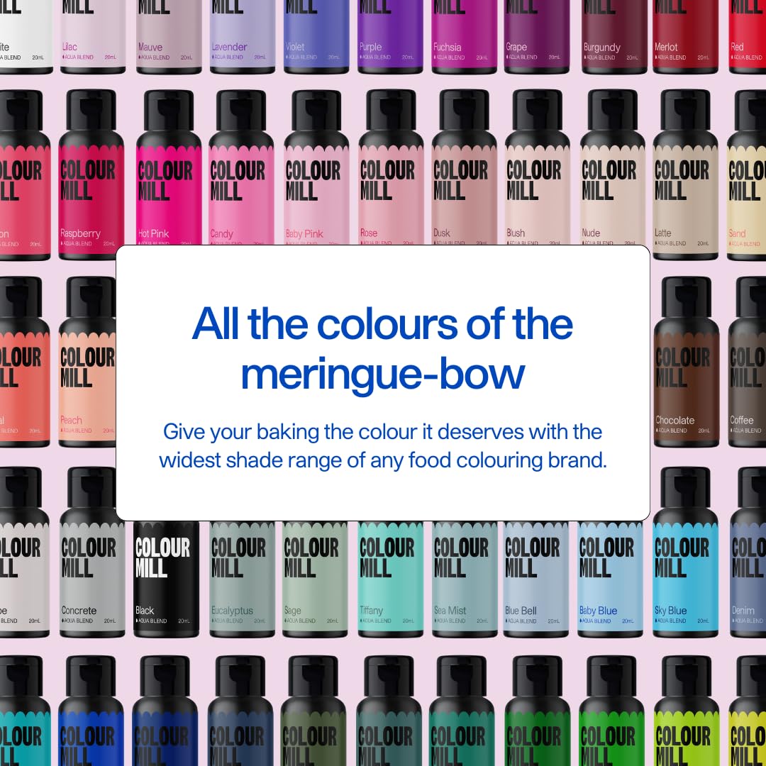 Colour Mill Botanical Pack Aqua Blend Water-Based Food Coloring, 20 Milliliters Dusk, Latte, Lilac, Olive, Rose & Sage