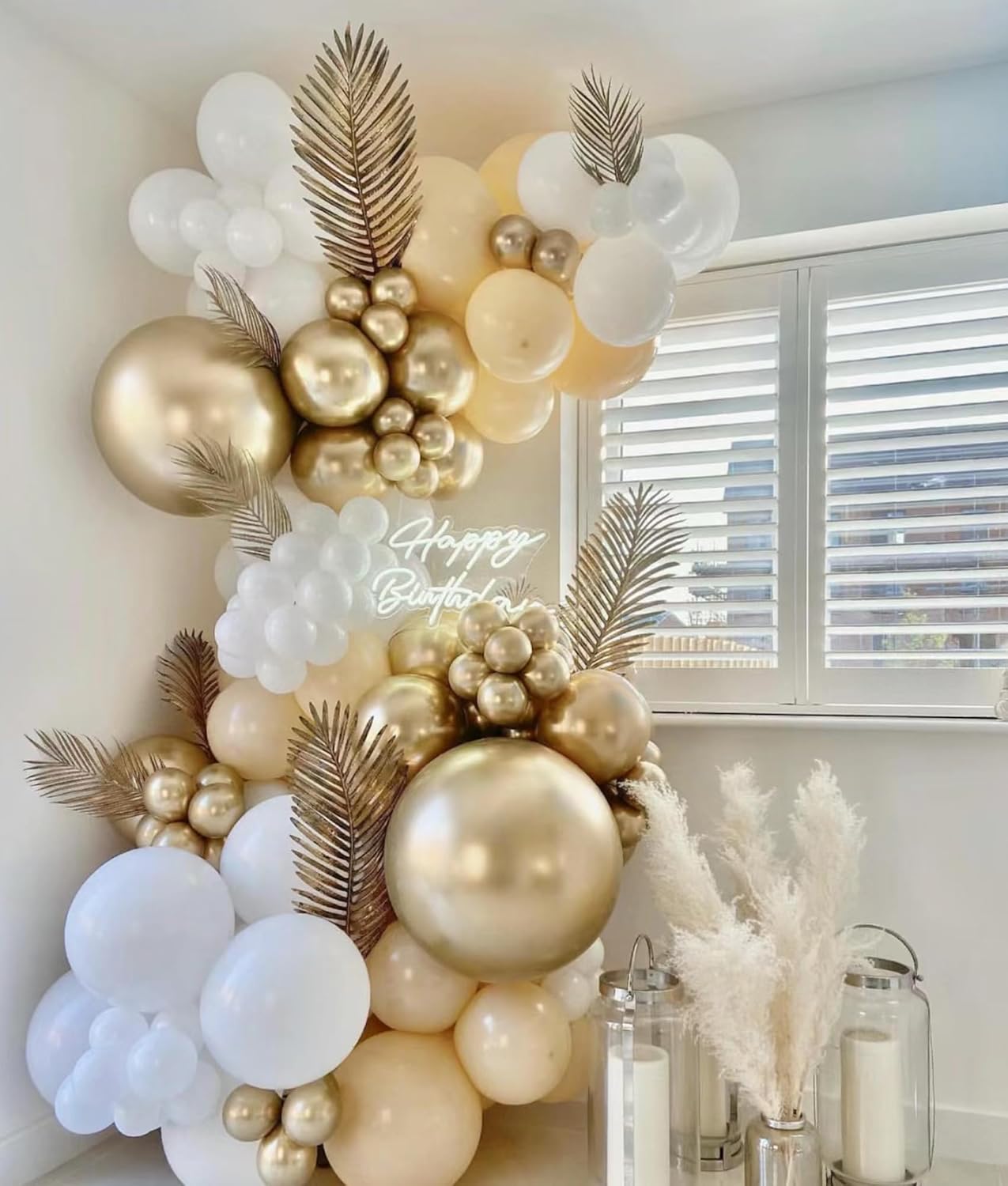 Gold Balloons Party Balloons 12inch 50Pcs 3.2g Latex Metallic Balloons Chrome Balloons Birthday Balloons Shiny Balloons Party Decoration Wedding Birthday Baby Shower Christmas Party - Metallic Gold