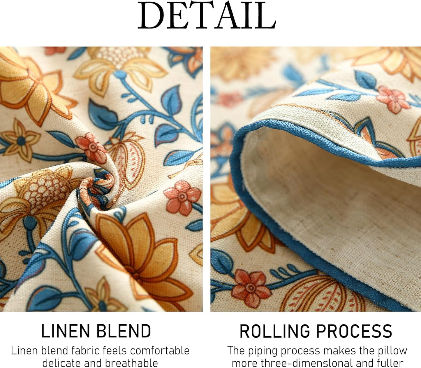 ISAENNE Designer Bohemian Elegant Linen Table Runner 102 Inches Long,Floral Pattern Duable Decor Table Runners for Dining Tables,Thanksgiving,Kitchen Tables,Christmas,12"*102"-Estevan B