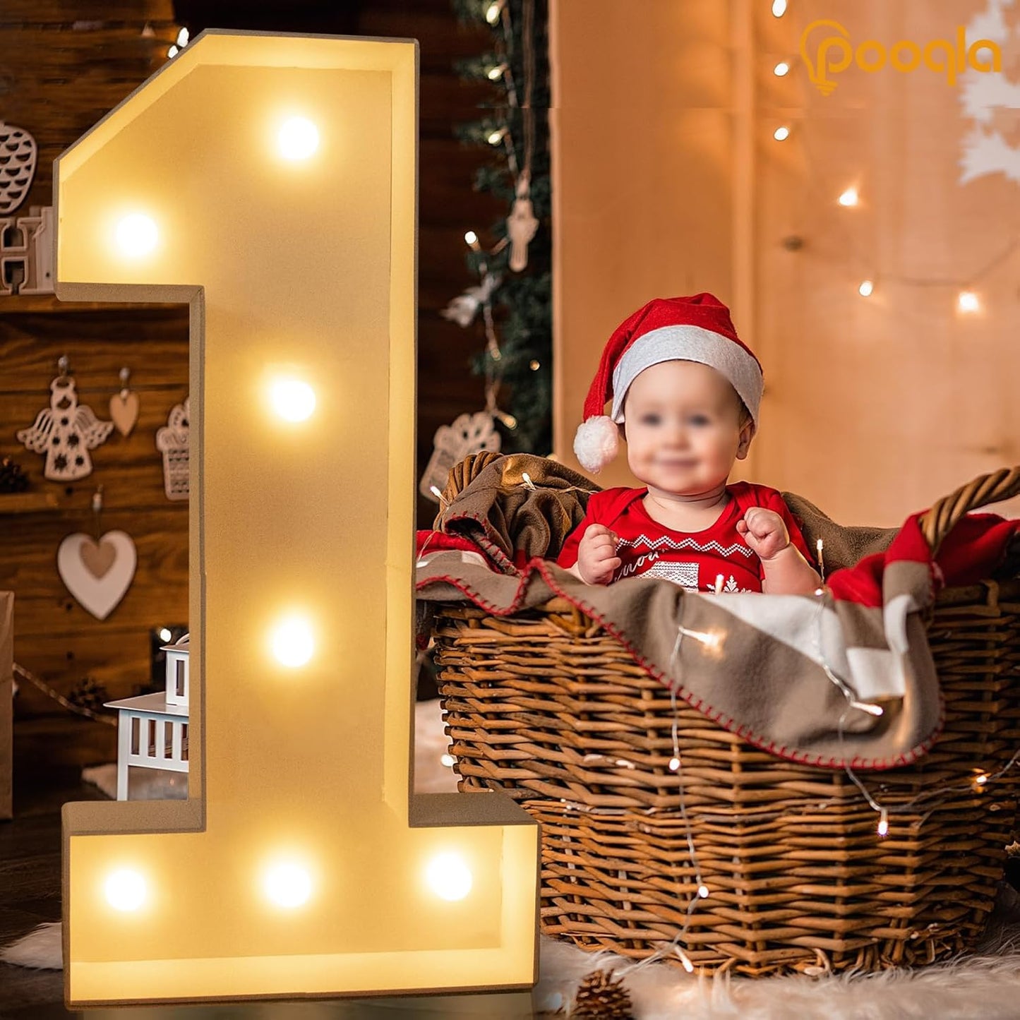 Pooqla 3FT Marquee Light Up Numbers for 5th Birthday Decorations, Light Up Marquee Number 5 Birthday Gift for Girls Boys, Anniversary Wedding Party Decor, Large Lighted Number 5