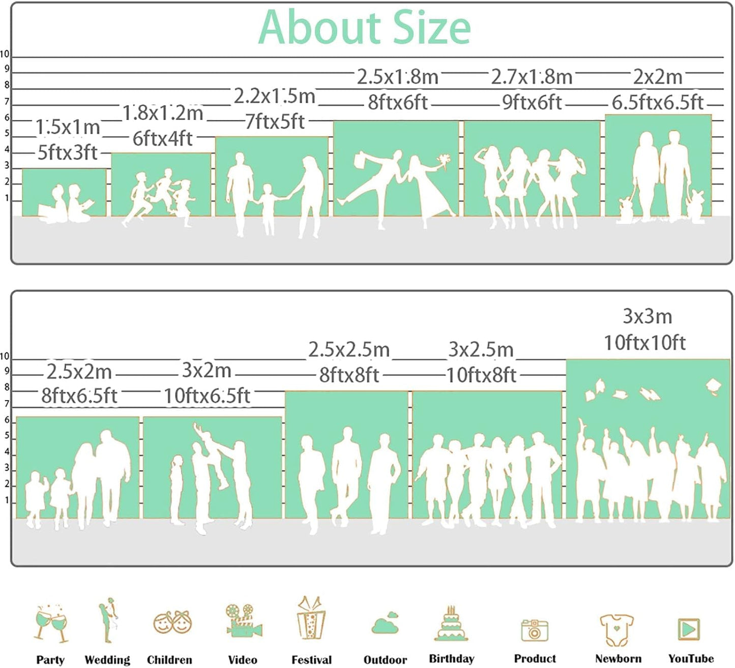 Disco Backdrop 10x8FT 70s 80s 90s Party Lights Stage Background Banner Decorations Photo Shoot Props