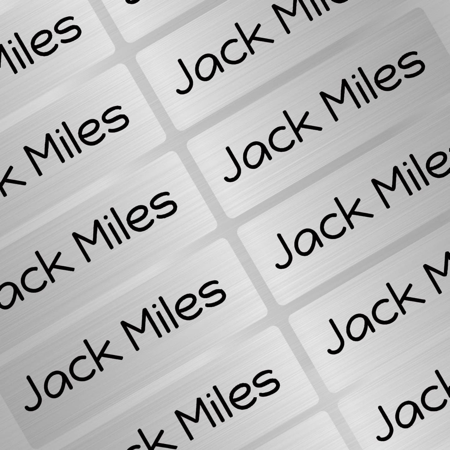 Custom Logo Stickers for Business, Personalised Logo Labels, Waterproof, Perfect for Branding & Packaging (Brushed Silver)