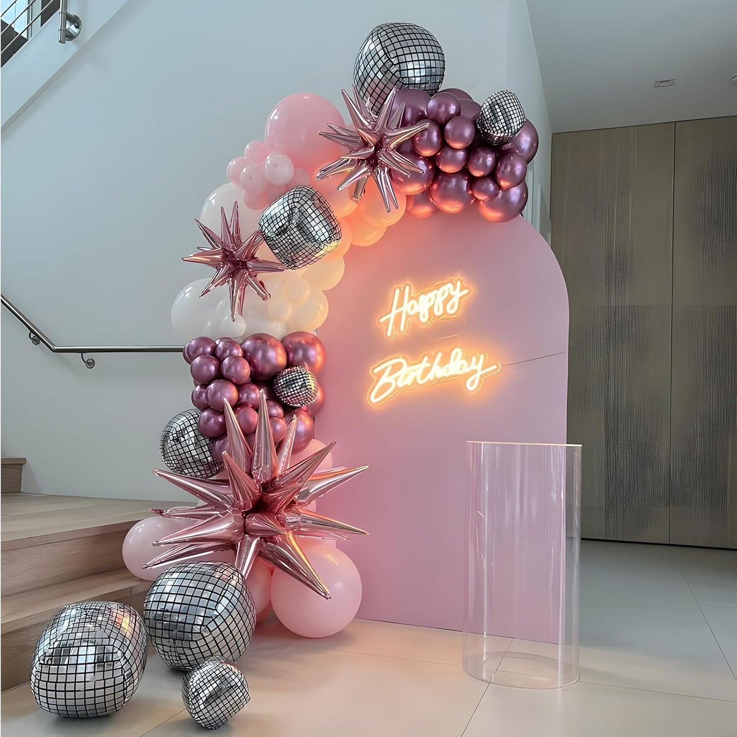 12Pcs Disco Ball Balloons, 22" 15" 10" 4D Aluminum Foil Balloons, Metallic Silver Disco Balloon for Birthday Bachelorette Disco 70s 80s 90s Themed Graduation New Year Eve Prom Party Decorations