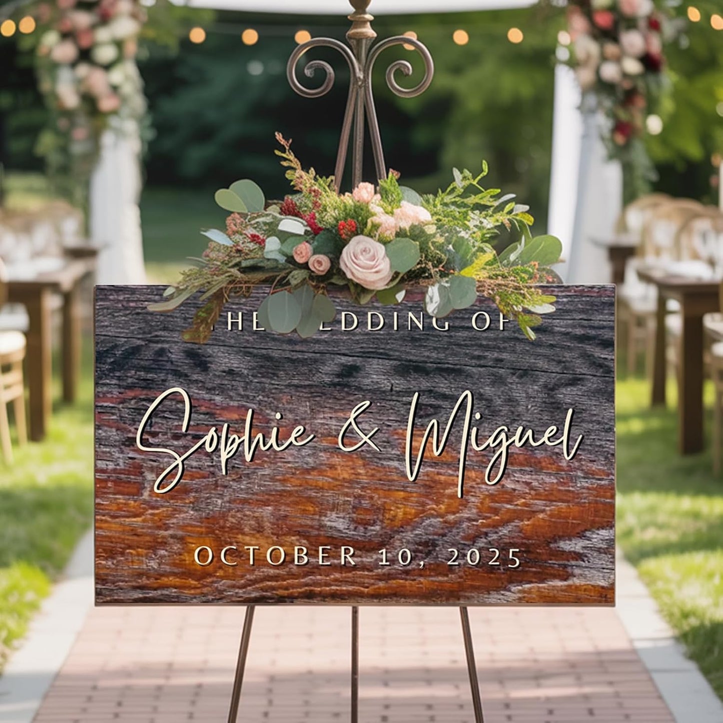 Custom Wedding Welcome Wooden Sign for Bridal Party, Engagement, Personalized Welcome to our Weddings Poster, Canvas, Unique Reception Plaque for Bride & Groom, Celebration Decor