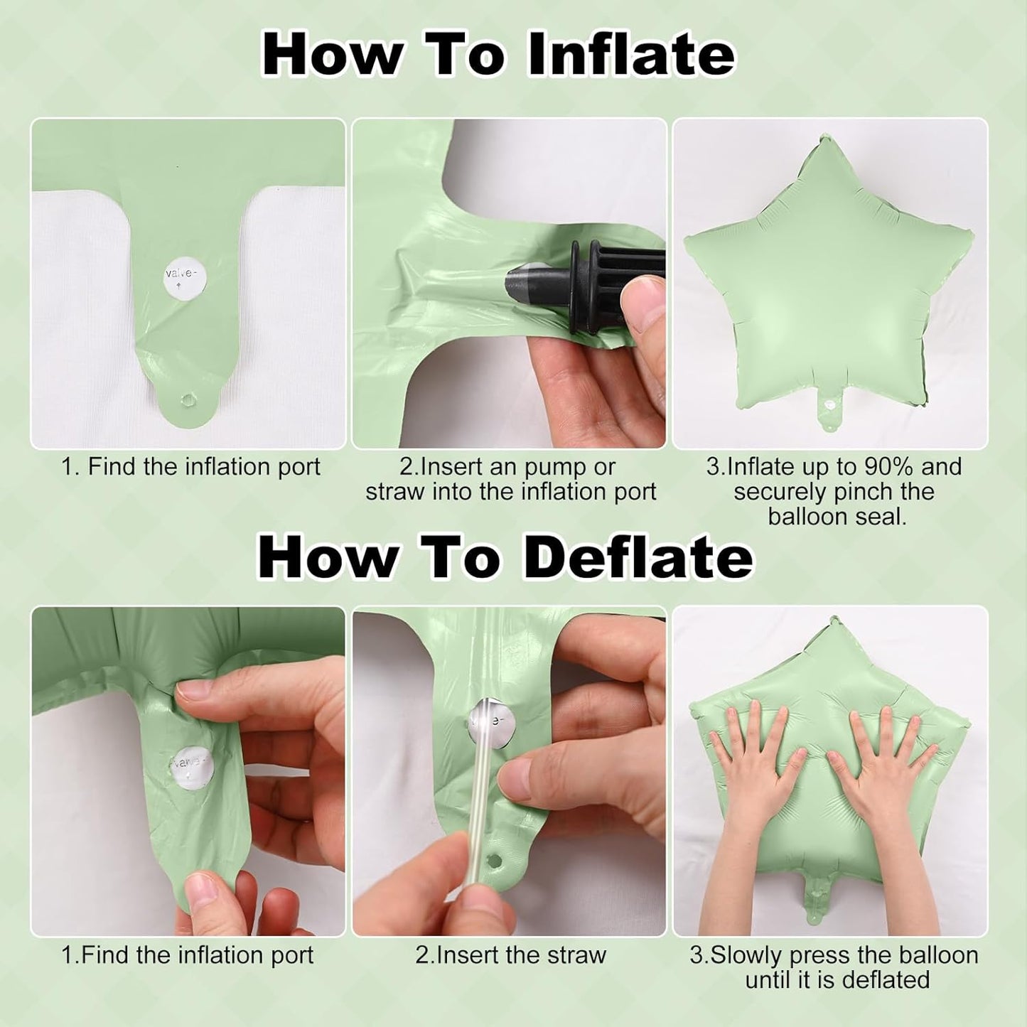 Sage Green and Gold Balloons Heart Star Balloon as Retro Olive Sage Green Baby Shower Decorations, Metallic Gold Confetti Balloons 18 inch Clear Foil Balloon as Anniversary Engagement Party Decor