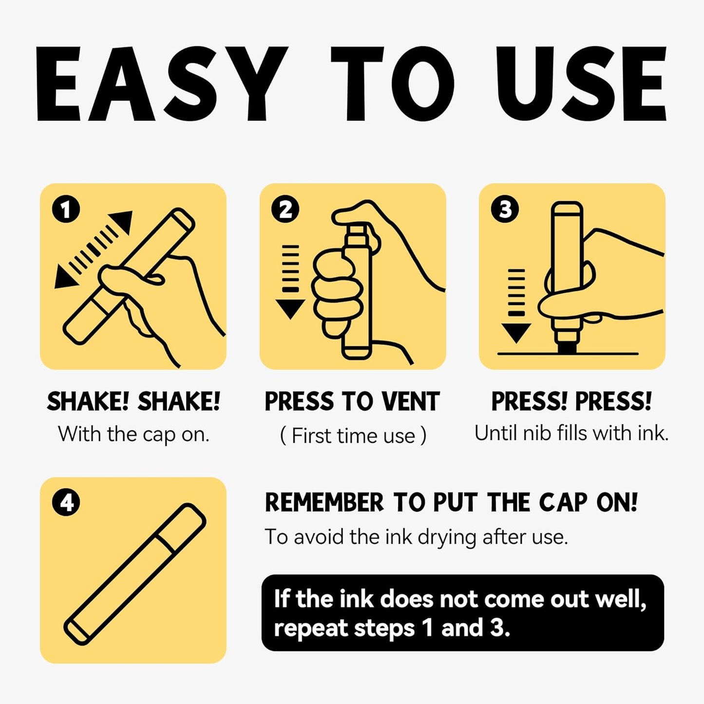 12 Pastel Colors Jumbo Markers, 15mm Jumbo Felt Tip, Acrylic Paint Markers for Rock Painting, Poster, Stone, Ceramic, Glass, Wood, Canvas