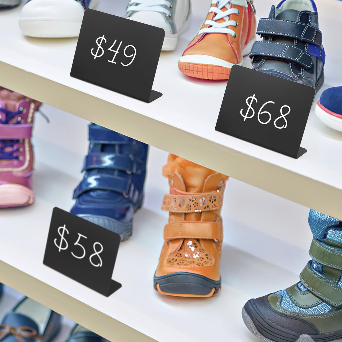 20 Pcs 4"x3" Mini Chalkboard Signs for Food, Reusable PVC Food Labels, Reserved Table Signs for Party Buffet, Birthdays, Bakery, Weddings Table Numbers, Buffet Display, Place Cards, Name Tag