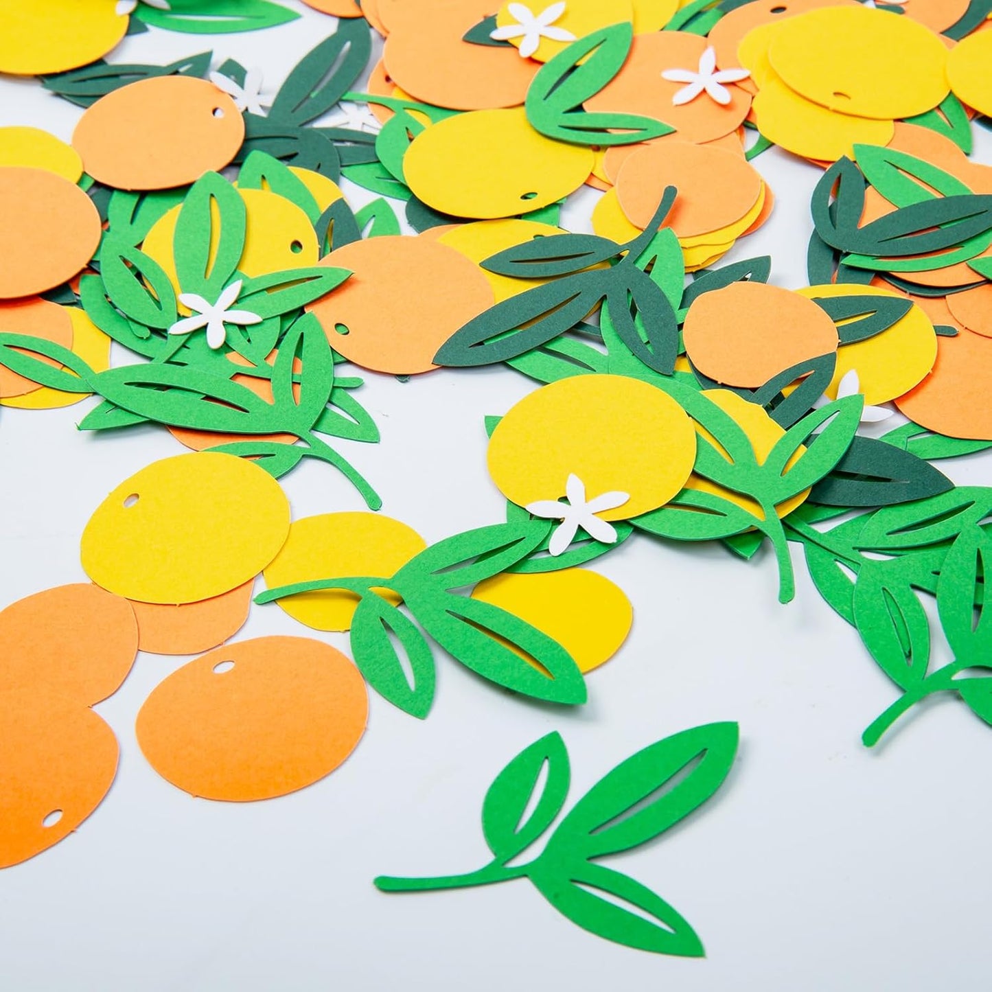 200 Pcs Little Cutie Baby Shower Orange Confetti - Citrus Confetti - Eucalyptus Scatter For Birthday Wedding Party Table Decoration Supplies