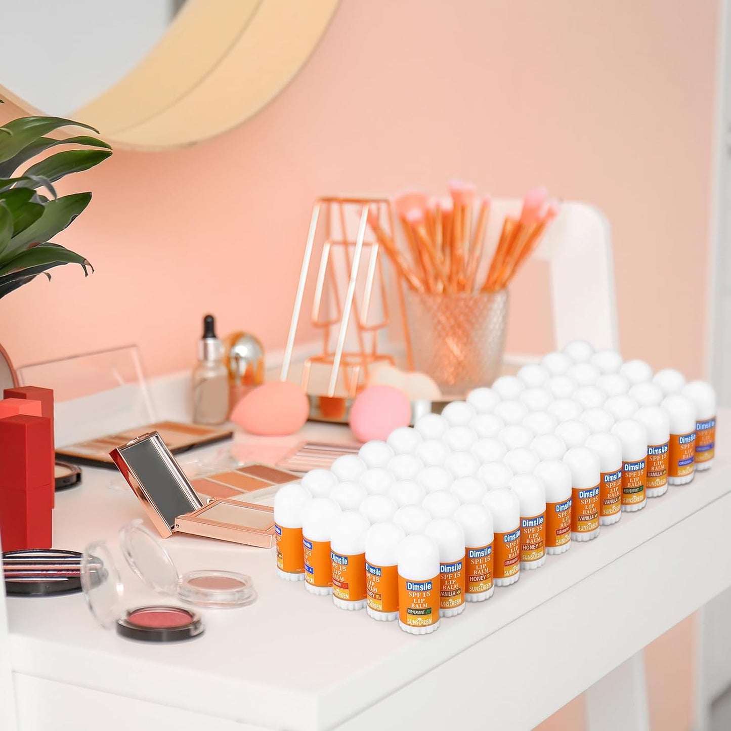 50 Pcs Mini Sunscreen Lip Balms Bulk Spf 15 Lip Balms Sticks with Sunscreen Teacher Nurse Volunteer Employee Appreciation Gifts Bulk Staff Team End of Year Coworkers Gifts for Women Men