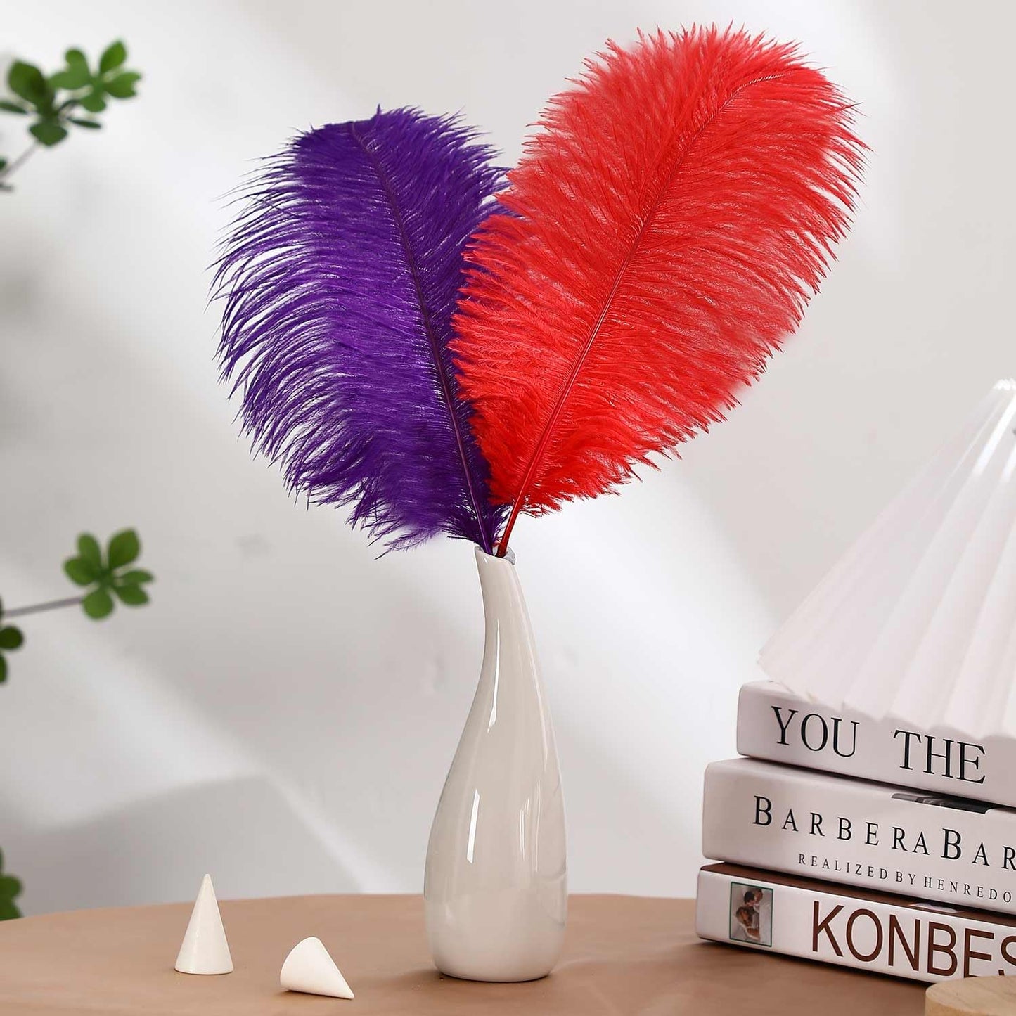 YAKRUNA 30PCS Purple Ostrich Feathers Bulk 12-14 Inches for Centerpieces for Wedding Birthday Gatsby Party, Decorative Plumes for Vase & Table & Christmas Tree Decor (30-35cm, Purple)