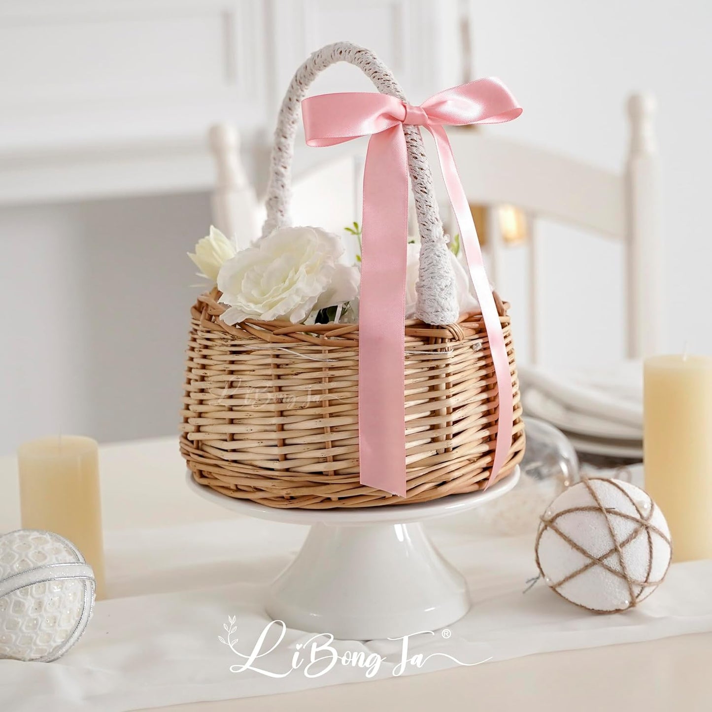 50 PCs Pink Bow Decor 5.5'' Satin Bows with Long Tail, Twist Tie Bows for Craft, Packaging Ribbon Bows, Premade Bows for Cake Decorating, Gift Bows for Treat, Wedding Favor, Party