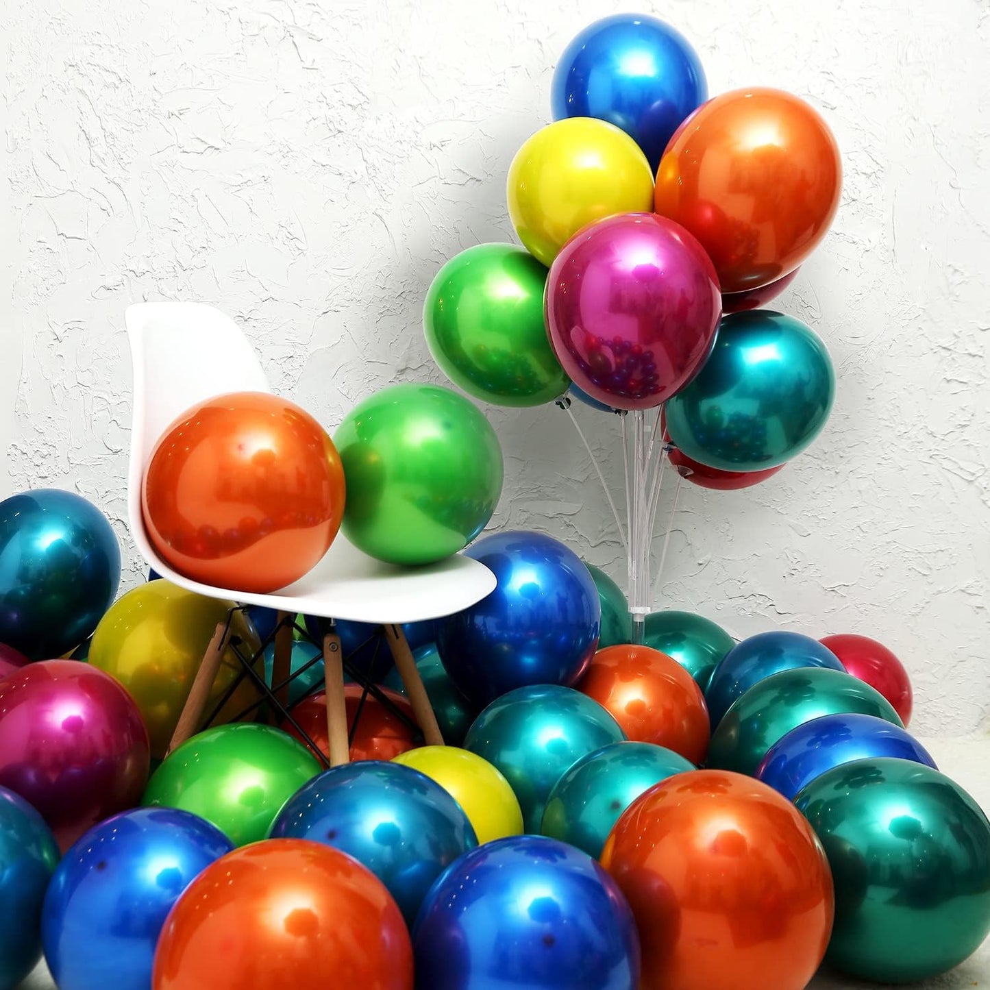 Metallic Orange balloons, 50pcs 10 inch burnt orange balloons, double layer orange balloon are more durable, suitable for wedding, birthday party balloon decoration.