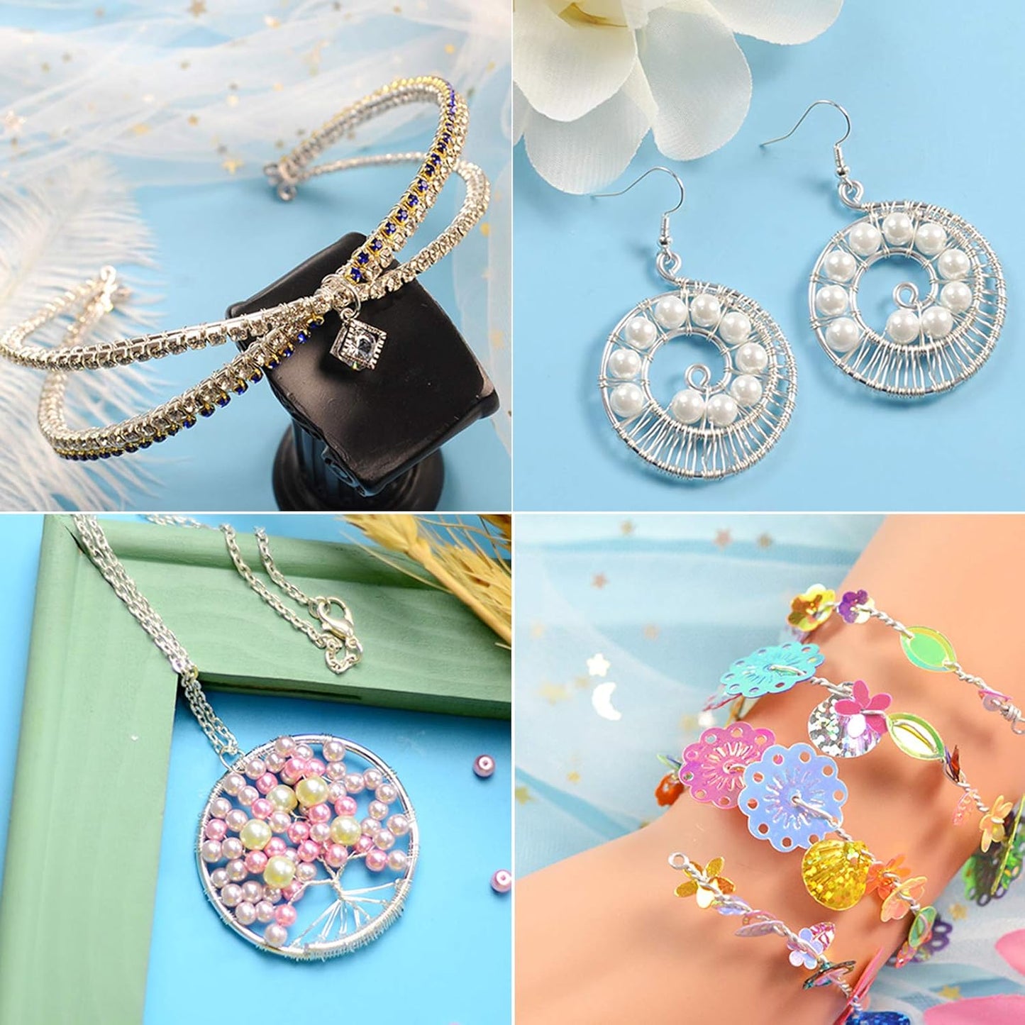 Fashewelry 65.6 Feet 3.5mm Aluminum Wire Silver Bendable Metal Craft Wire for Beading Jewelry Craft Making