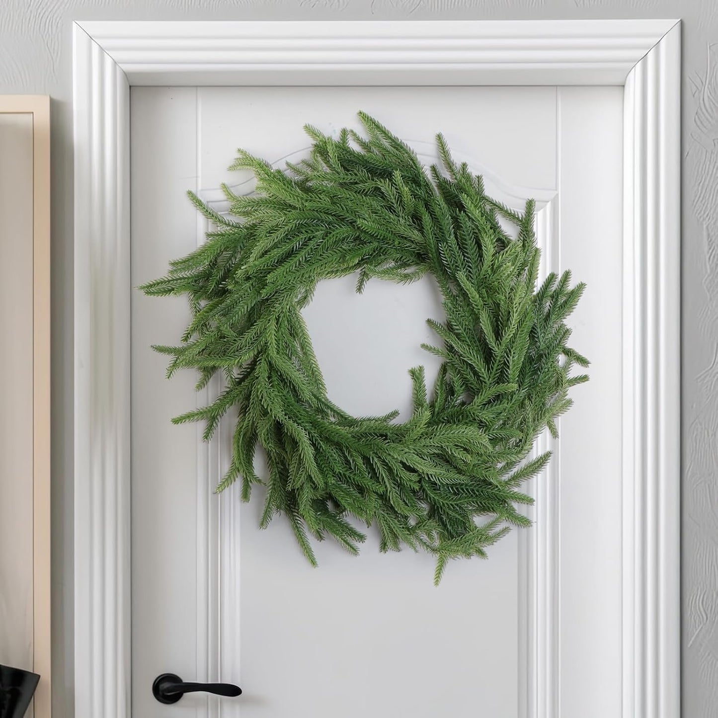 4 Pack Christmas Norfolk Pine Garlands 6FT, Real Touch Artificial Greenery Garland – Full Evergreen Pine Garland for Mantle, Fireplace, Table, Wall, Stairs & Outdoor Holiday Décor