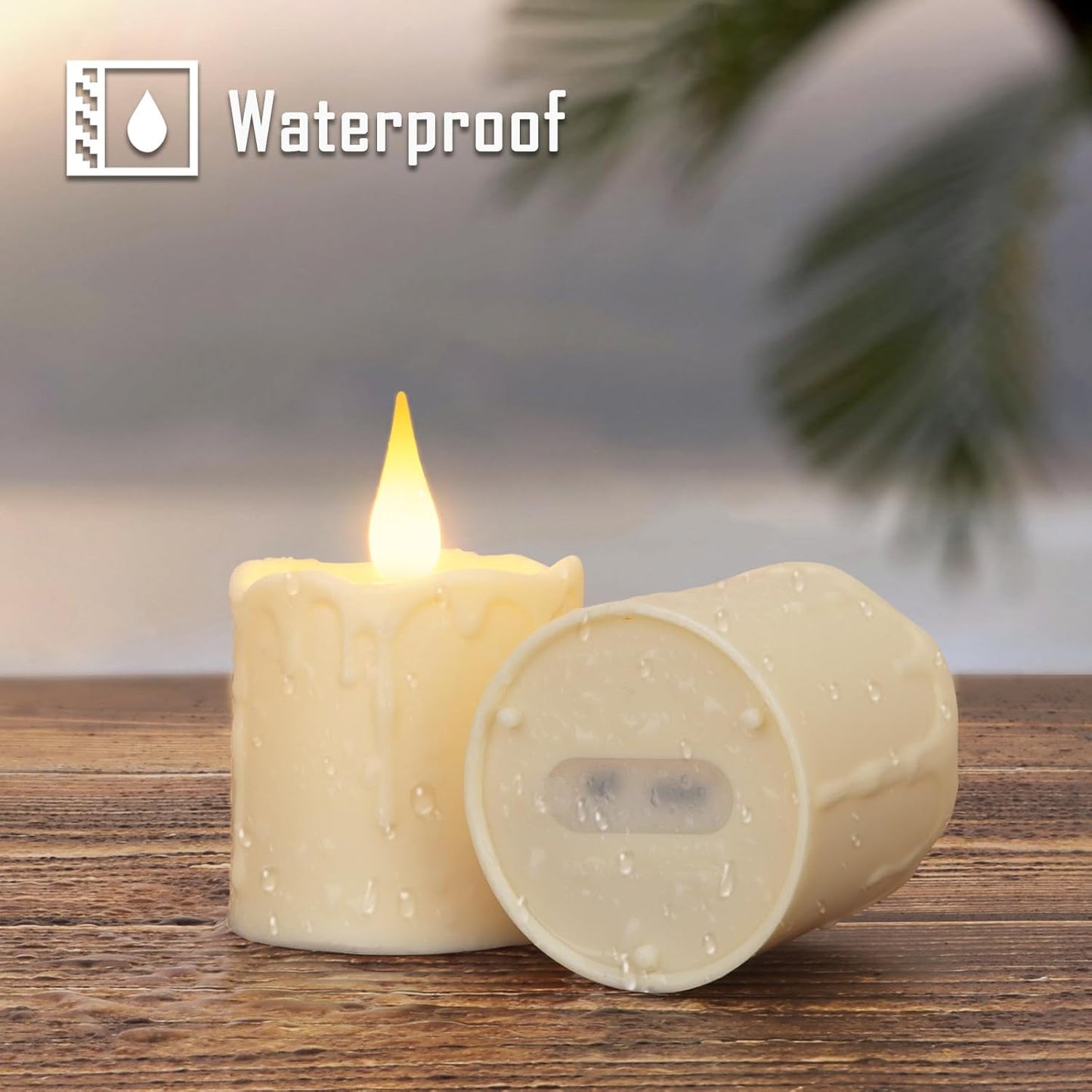 Rechargeable Tea Lights Candles with Remote, 6pcs Tea Lights Candles Battery Operated with Timer & USB Cable, Flameless Tealight Candle for Halloween, Home, Christmas Decoration