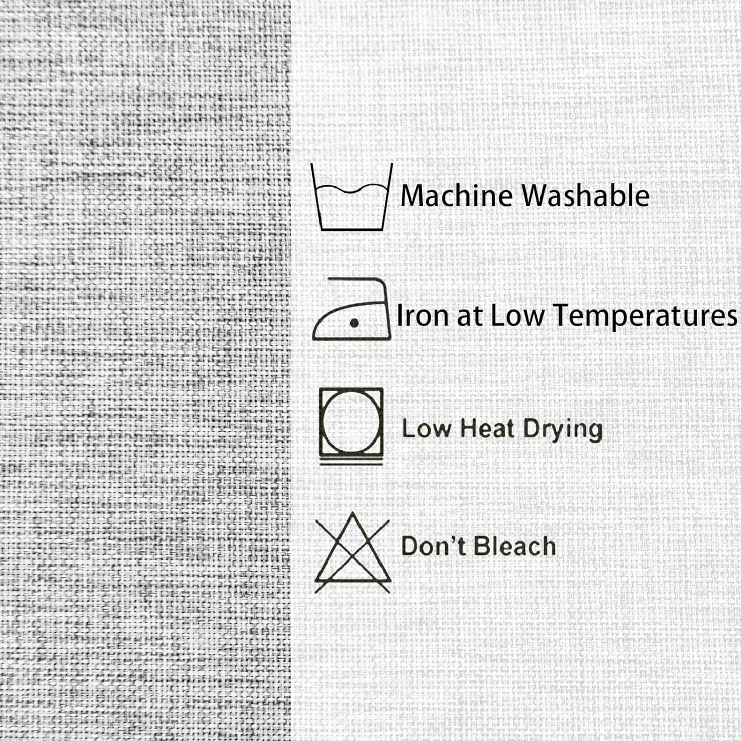 Hiasan Faux Linen Rectangle Tablecloth - Wrinkle and Stain Resistant Washable Table Cloth for Kitchen Dining Room Holiday Table Cover for Dinner, Light Grey, 54 x 120 Inch