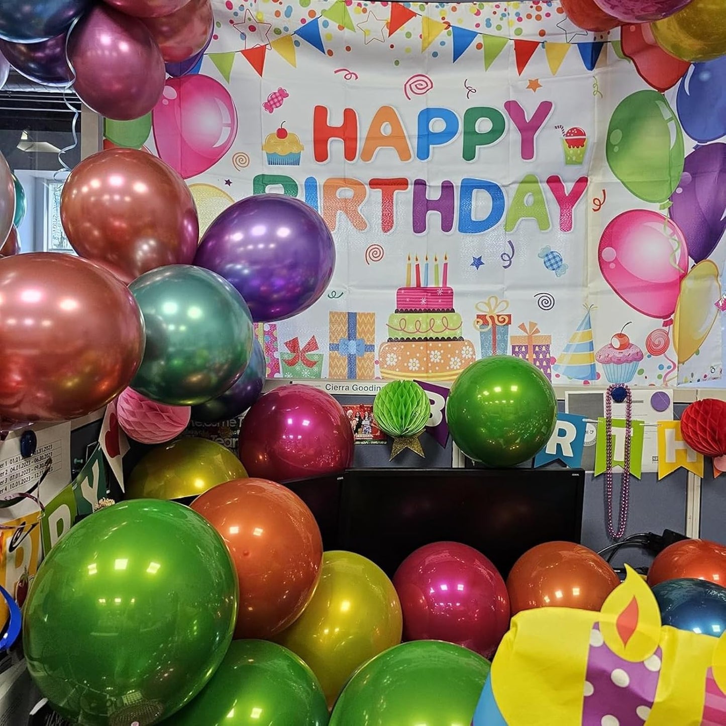 Double-stuffed Metallic Colorful Balloons, 30 Pcs 12 Inch Multicolor Balloons with Double Layer Design for Birthday Party, Wedding, Anniversary, and Celebration Decorations, Includes 10m White Ribbon