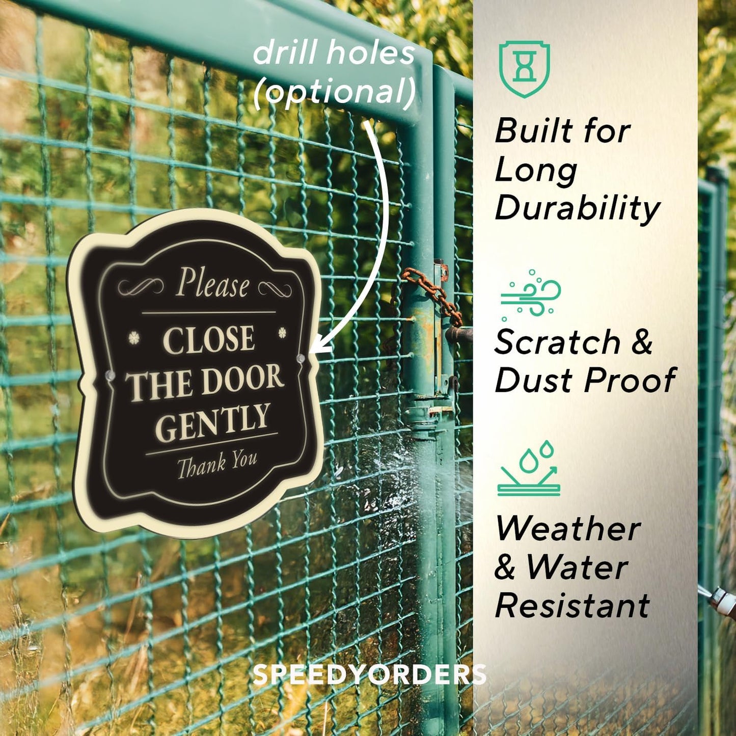 Custom Decorative Outdoor Metal Signs, Personalized Aluminum Signs, Customized Driveway Signs, Waterproof Signs Made In USA, Design 3 Black Charcoal 24x24 In